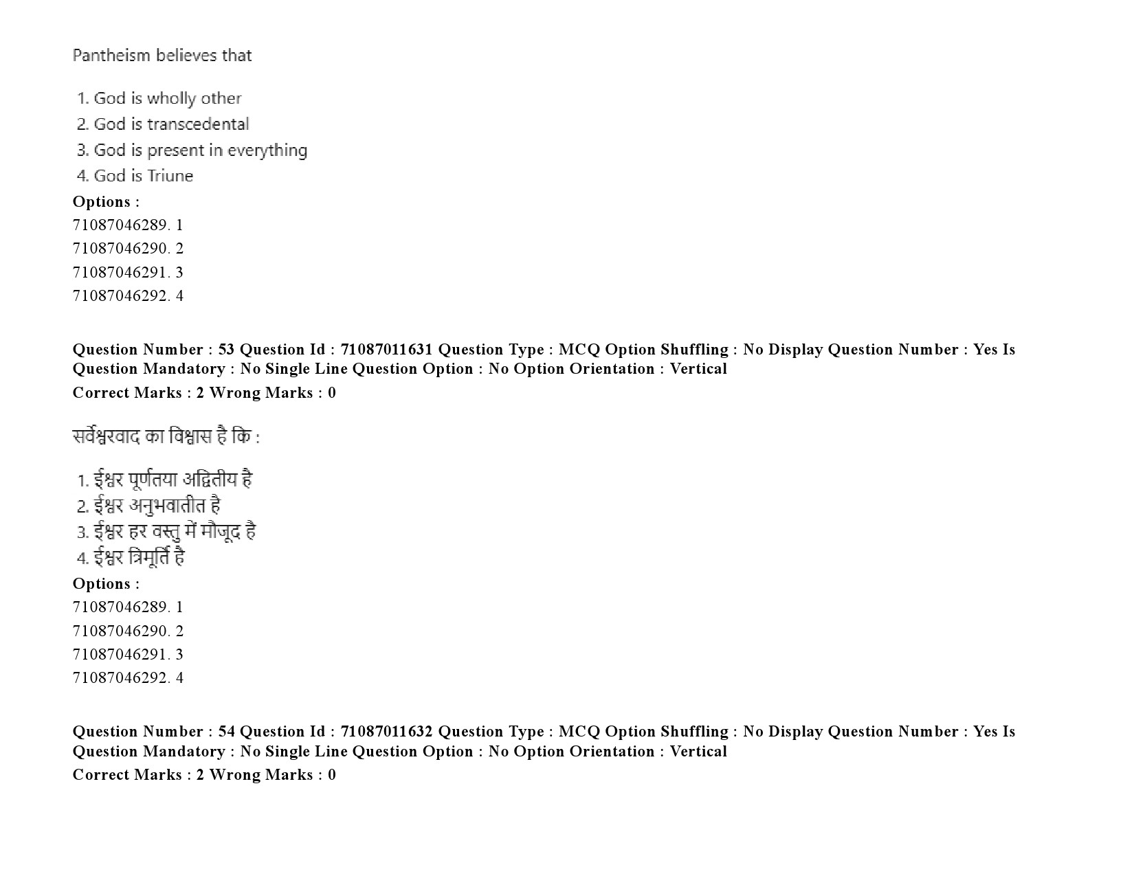 UGC NET Comparative Study of Religions Question Paper September 2020 81