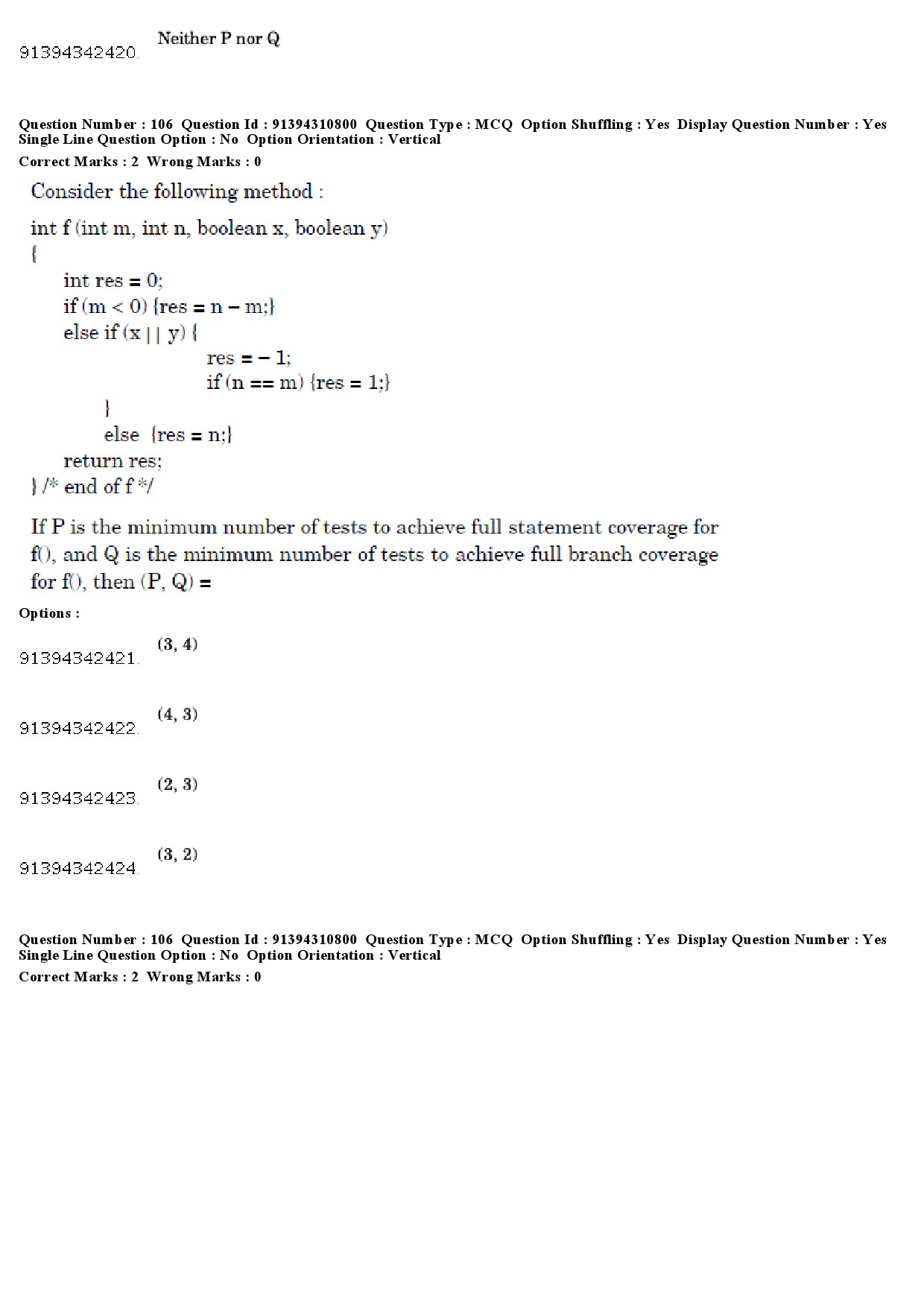 UGC NET Computer Science and Applications Question Paper December 2018 100