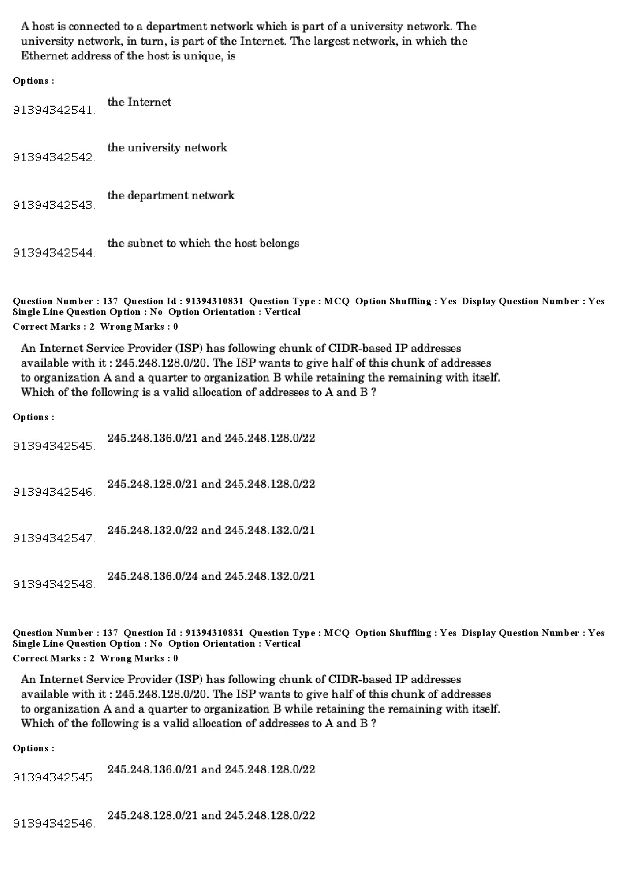 UGC NET Computer Science and Applications Question Paper December 2018 128