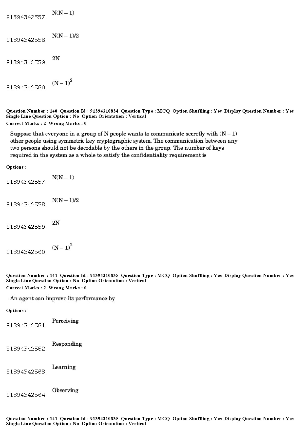 UGC NET Computer Science and Applications Question Paper December 2018 131