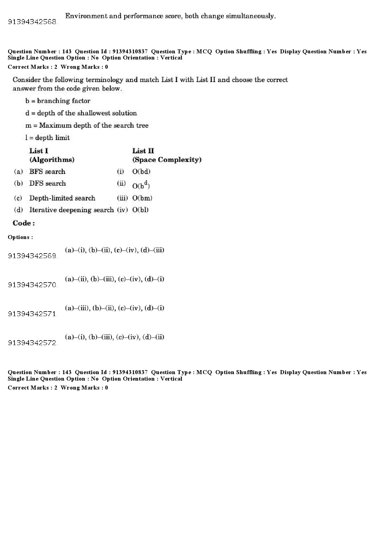 UGC NET Computer Science and Applications Question Paper December 2018 133