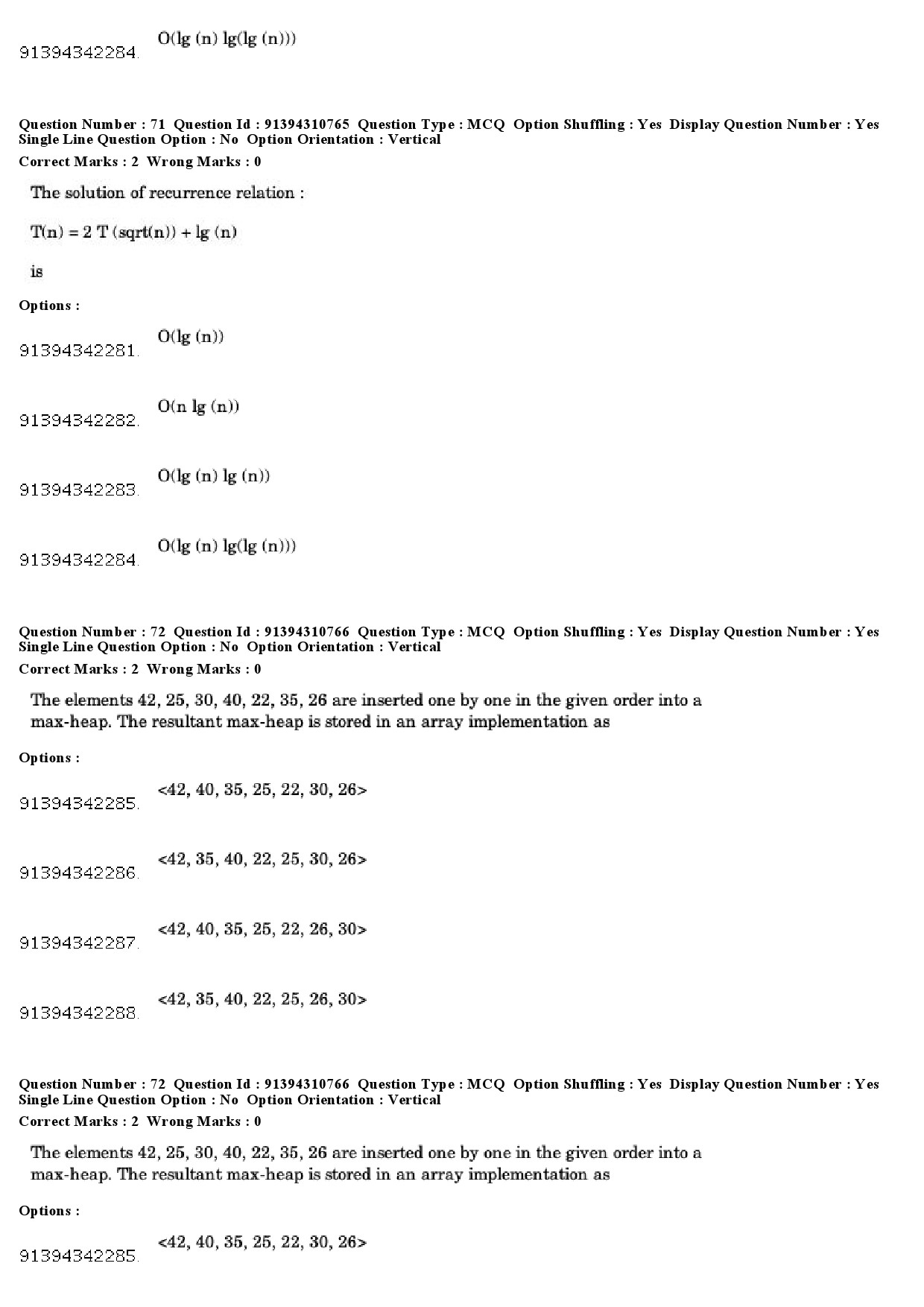 UGC NET Computer Science and Applications Question Paper December 2018 65