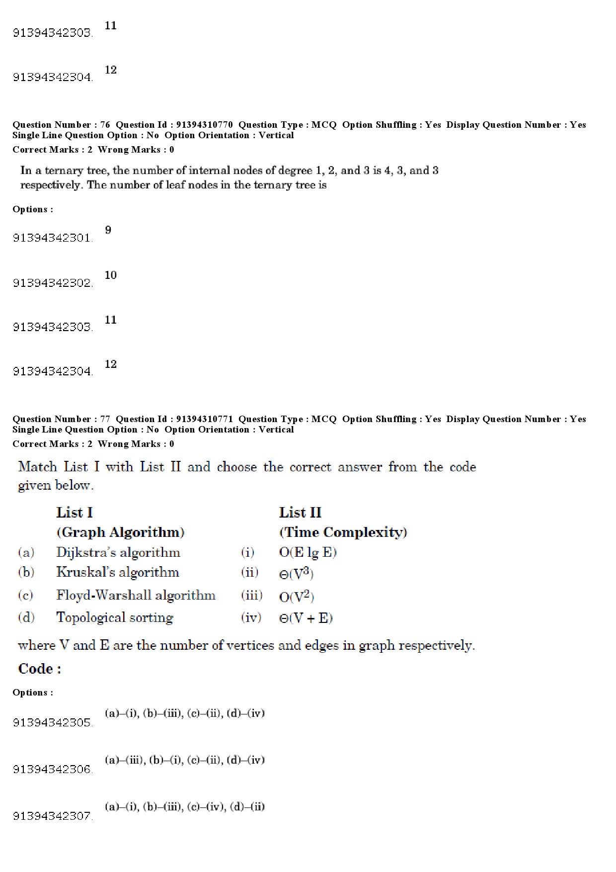 UGC NET Computer Science and Applications Question Paper December 2018 69