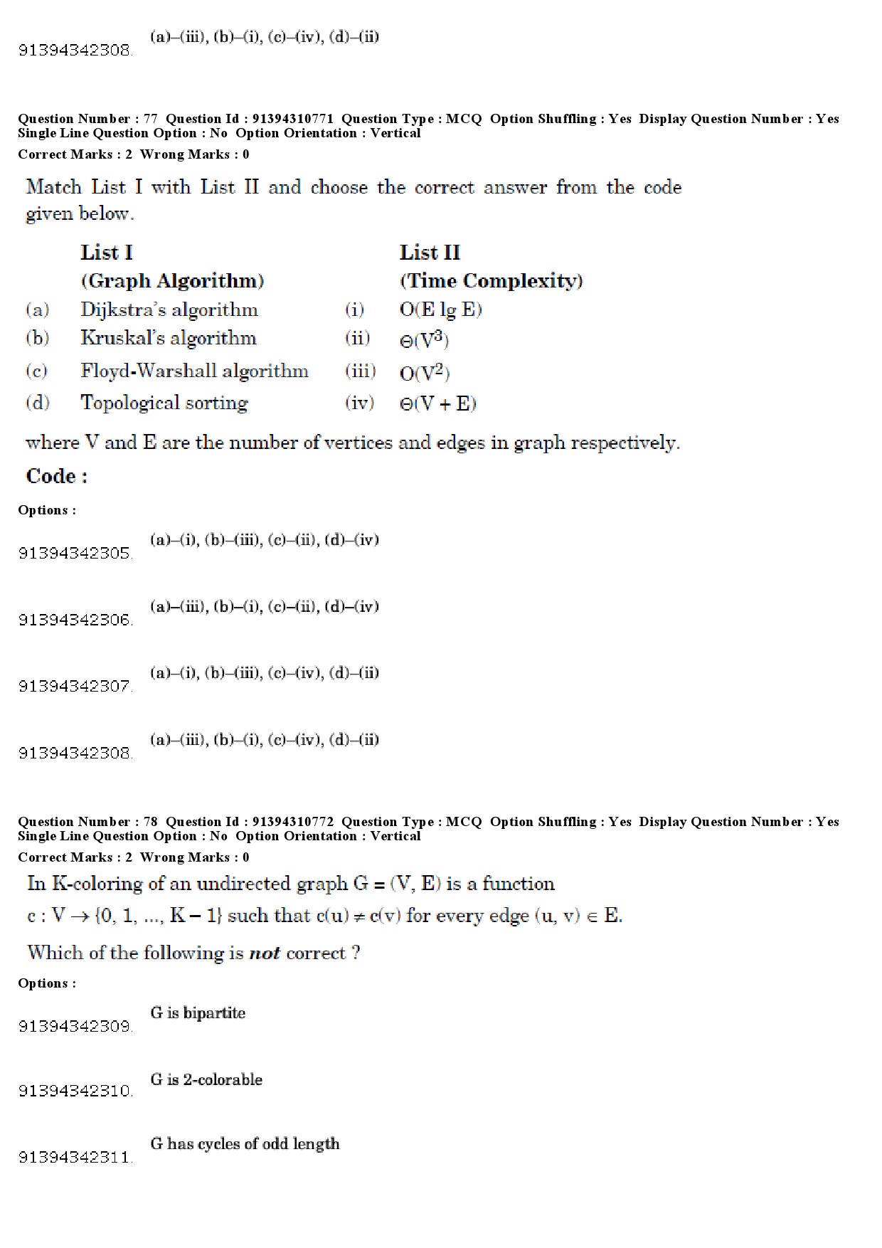 UGC NET Computer Science and Applications Question Paper December 2018 70