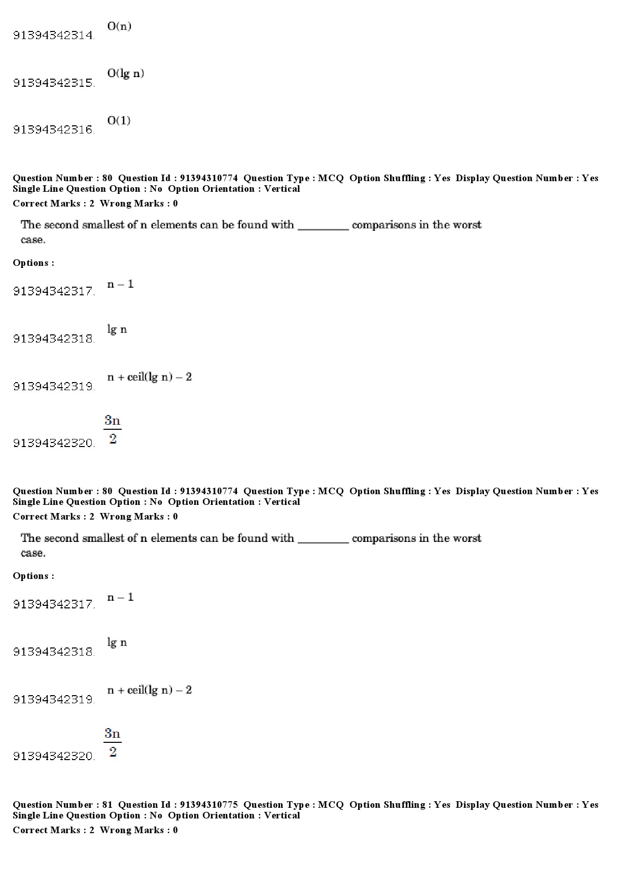 UGC NET Computer Science and Applications Question Paper December 2018 72