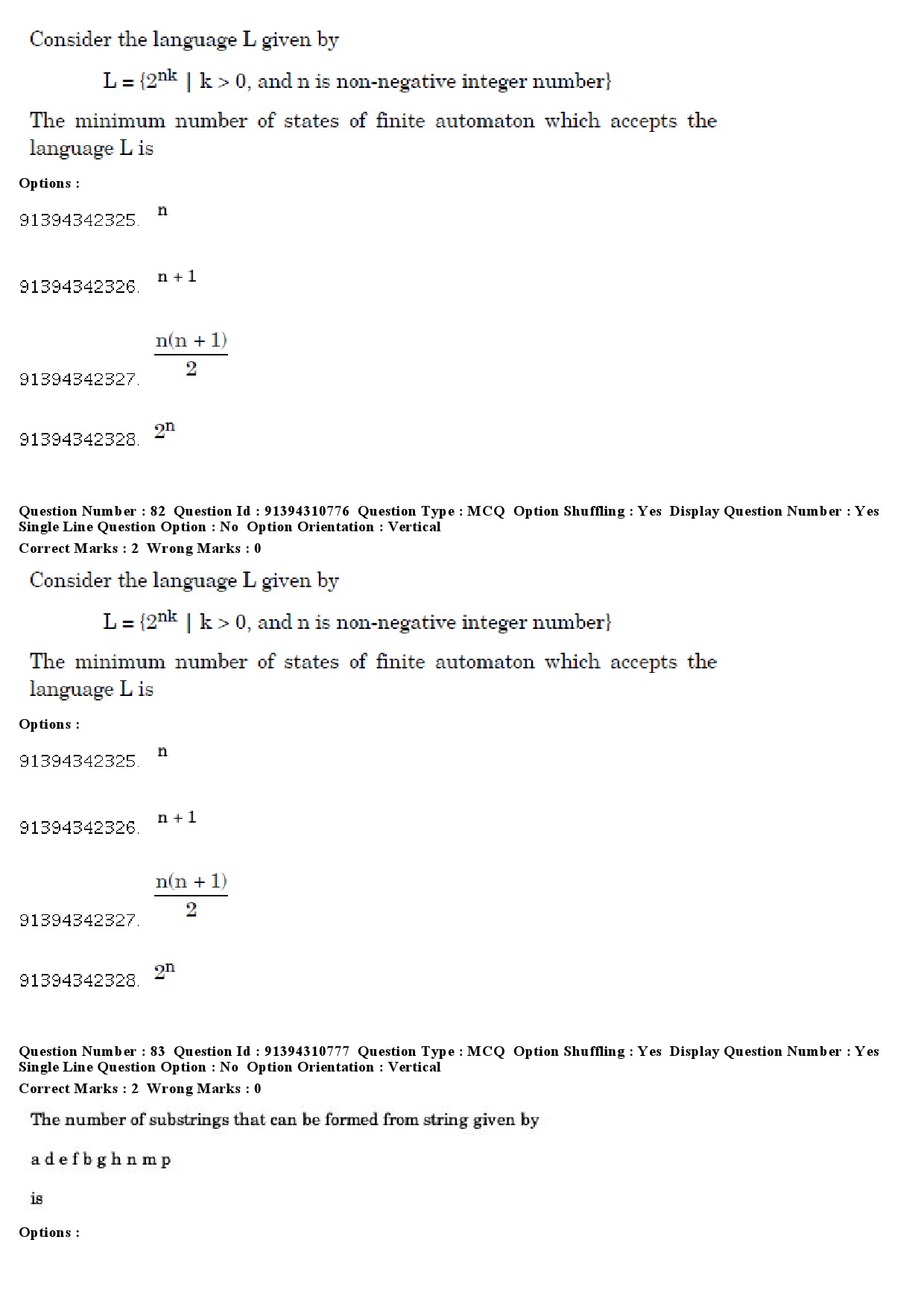 UGC NET Computer Science and Applications Question Paper December 2018 74