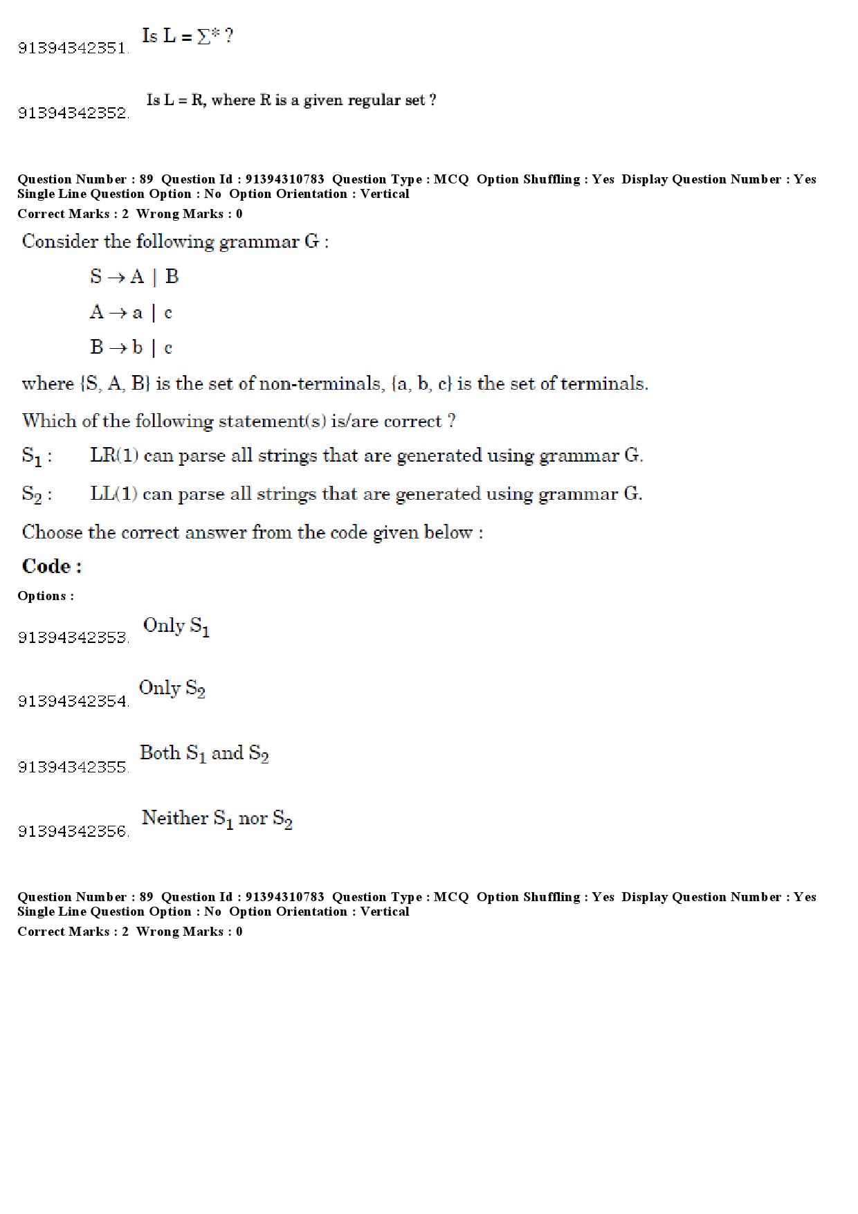 UGC NET Computer Science and Applications Question Paper December 2018 80