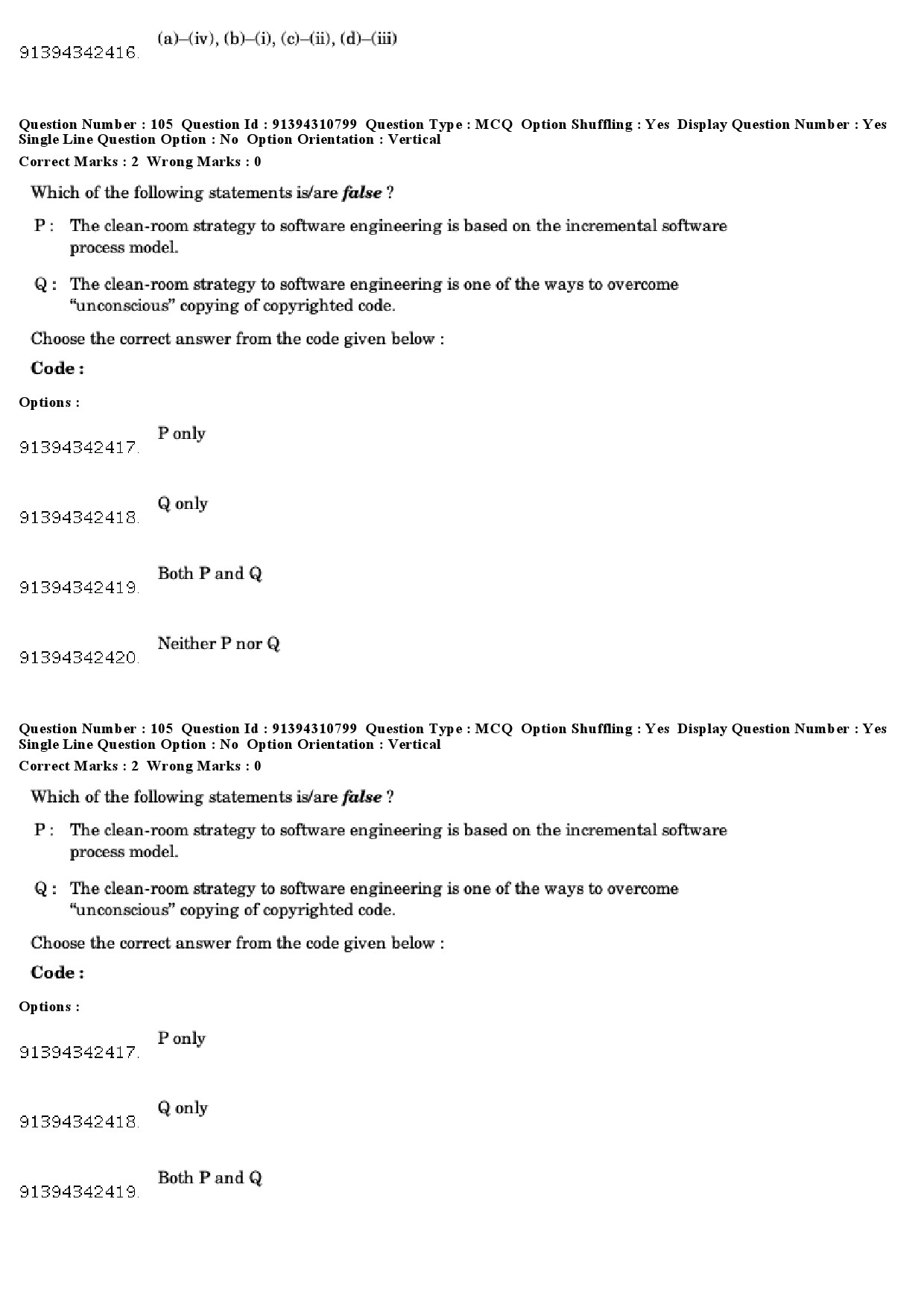 UGC NET Computer Science and Applications Question Paper December 2018 99