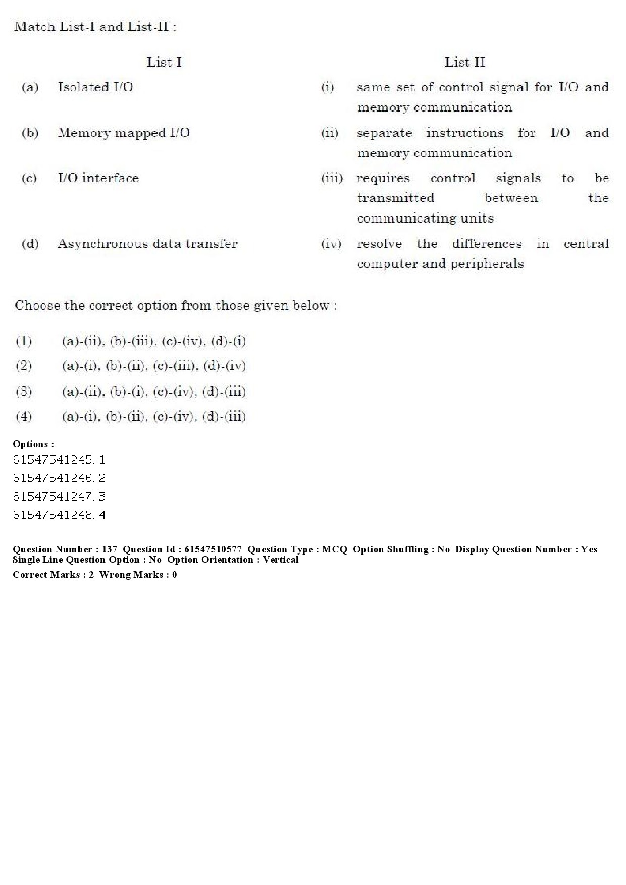 UGC NET Computer Science and Applications Question Paper December 2019 122