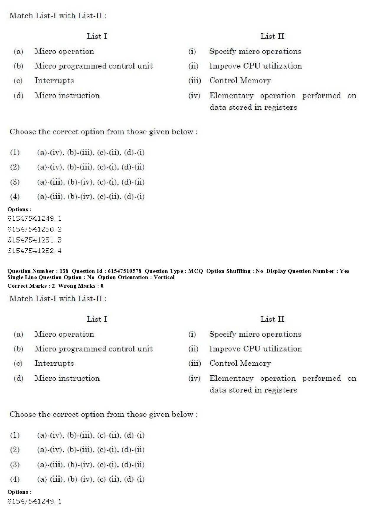 UGC NET Computer Science and Applications Question Paper December 2019 124