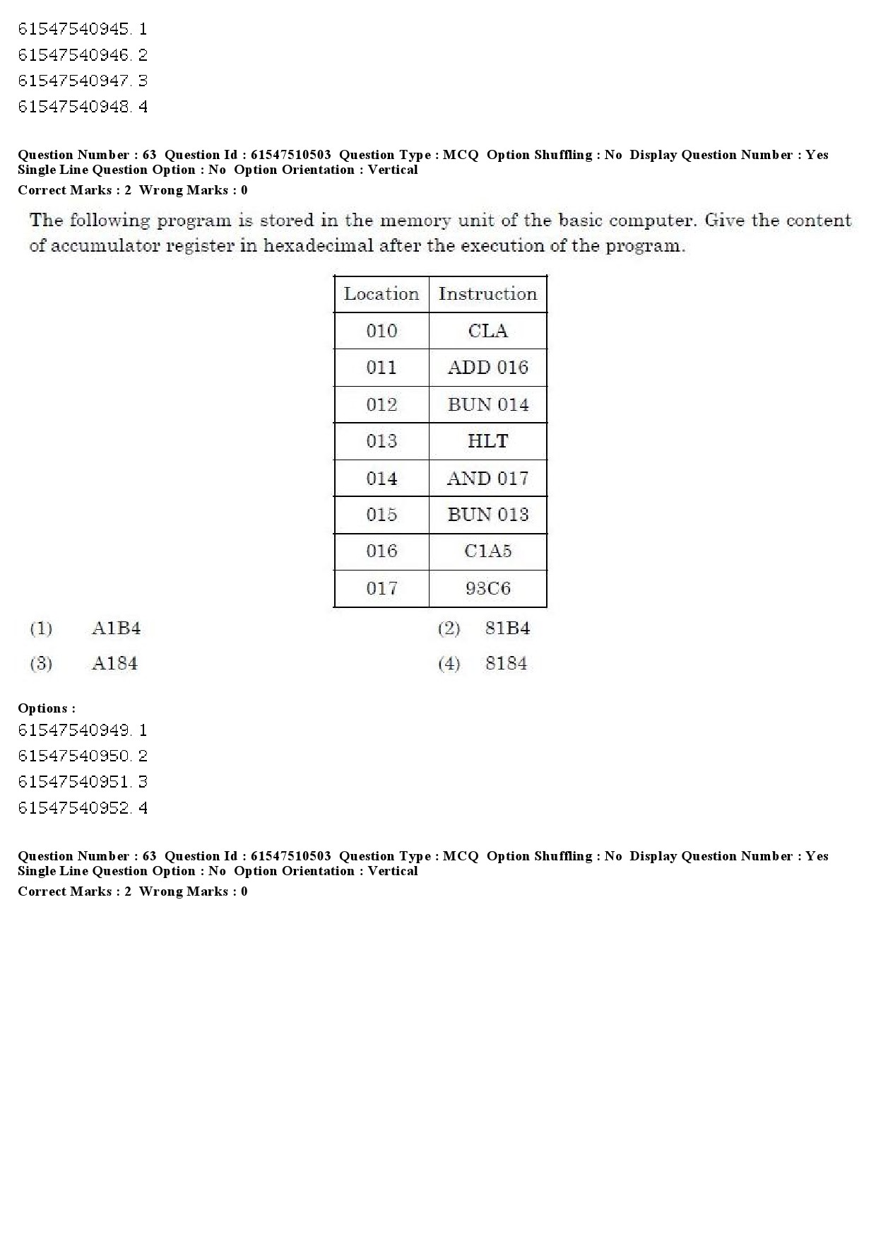 UGC NET Computer Science and Applications Question Paper December 2019 52