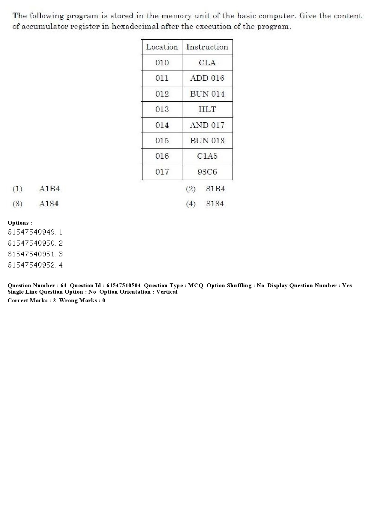 UGC NET Computer Science and Applications Question Paper December 2019 53