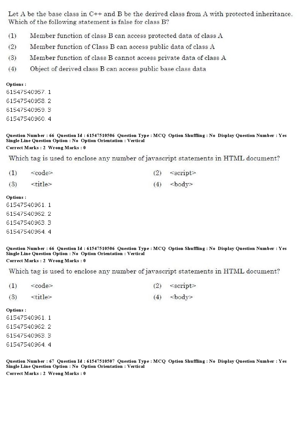 UGC NET Computer Science and Applications Question Paper December 2019 56