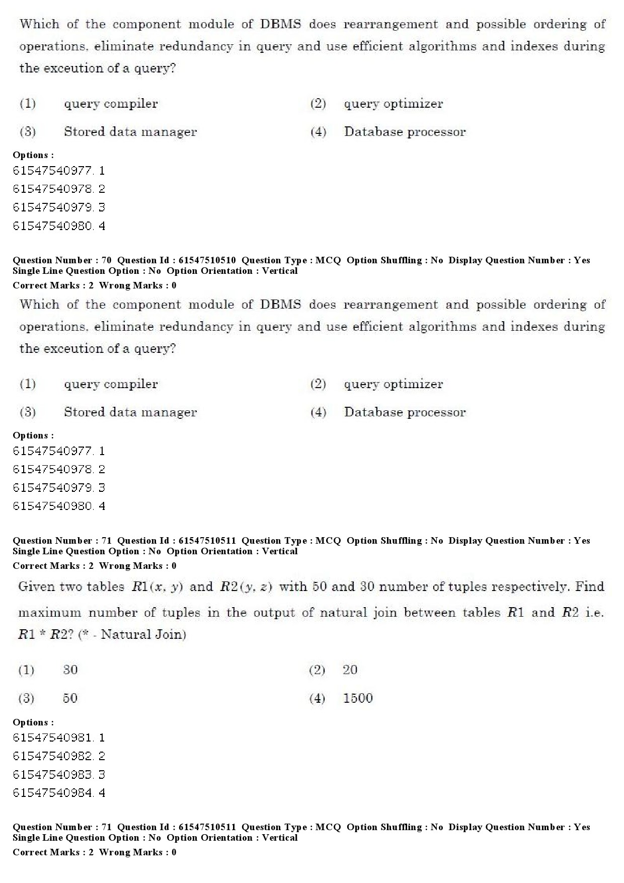 UGC NET Computer Science and Applications Question Paper December 2019 59