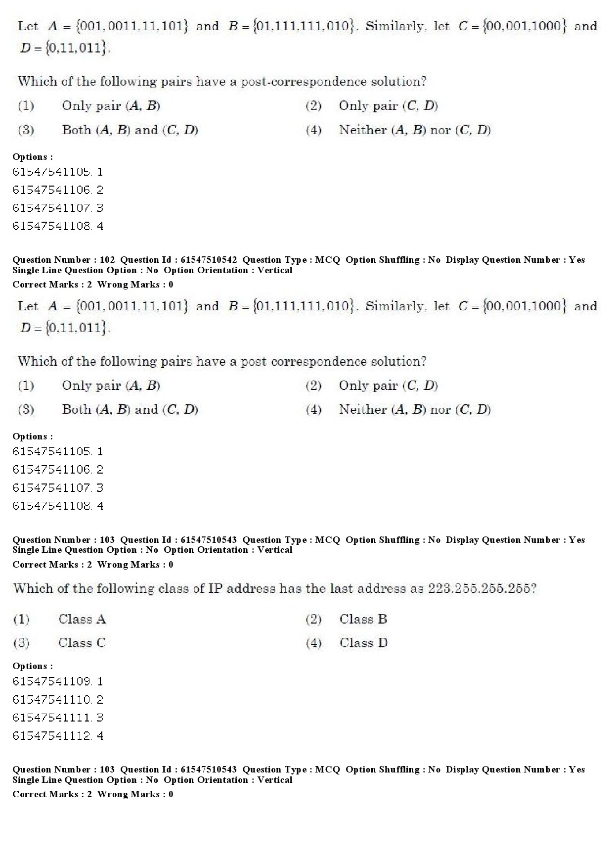 UGC NET Computer Science and Applications Question Paper December 2019 86