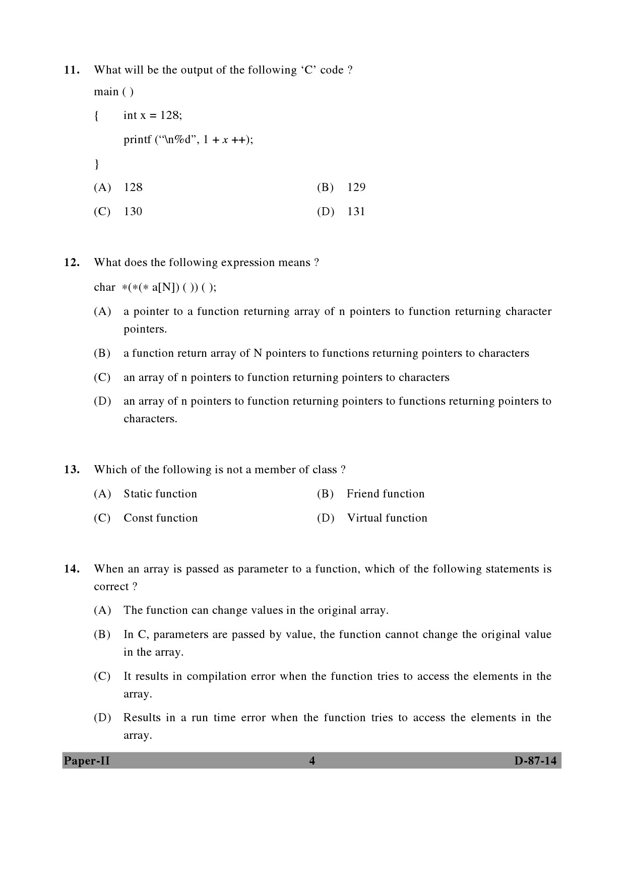 UGC NET Computer Science and Applications Question Paper II December 2014 4