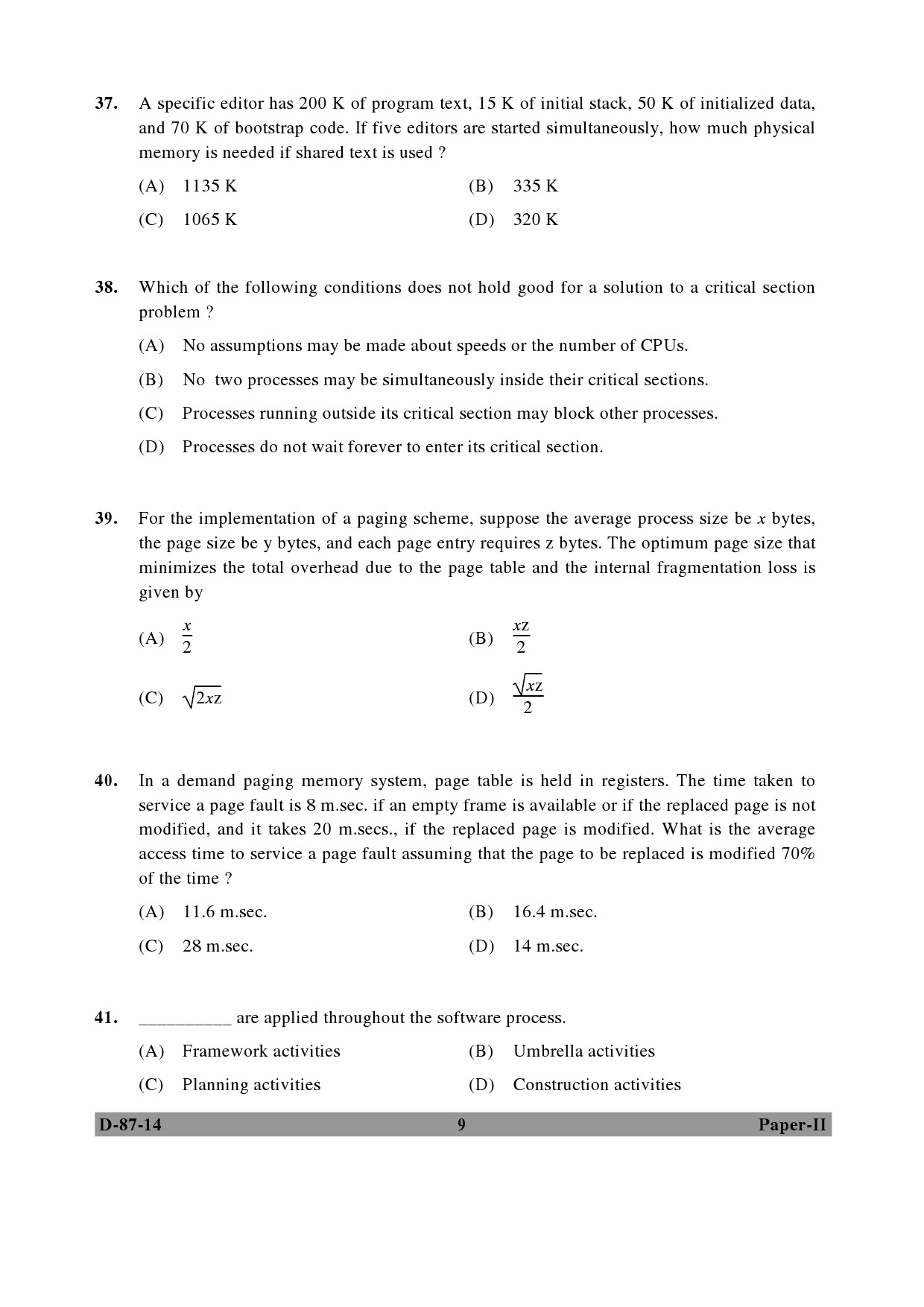 UGC NET Computer Science and Applications Question Paper II December 2014 9