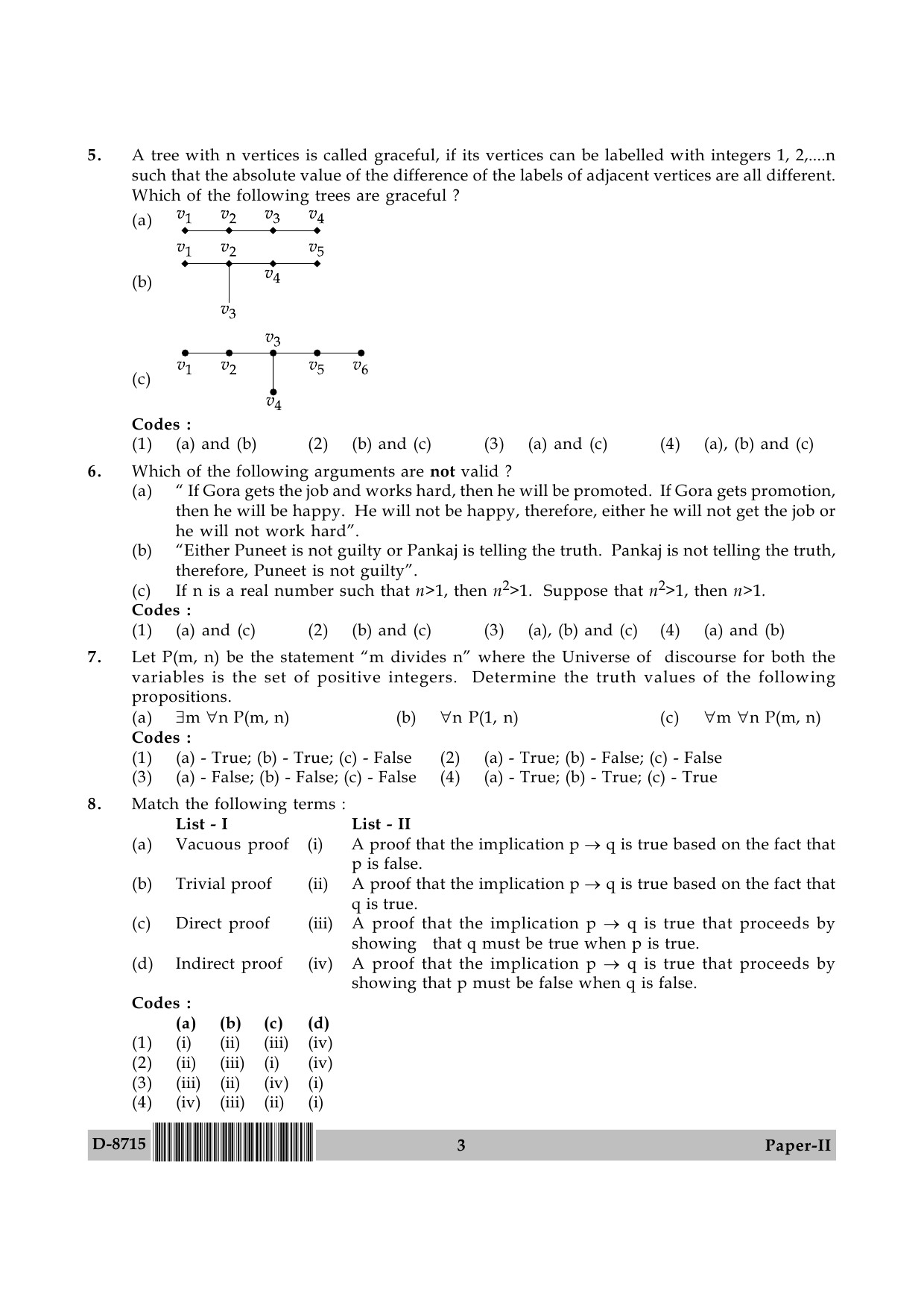 UGC NET Computer Science and Applications Question Paper II December 2015 3