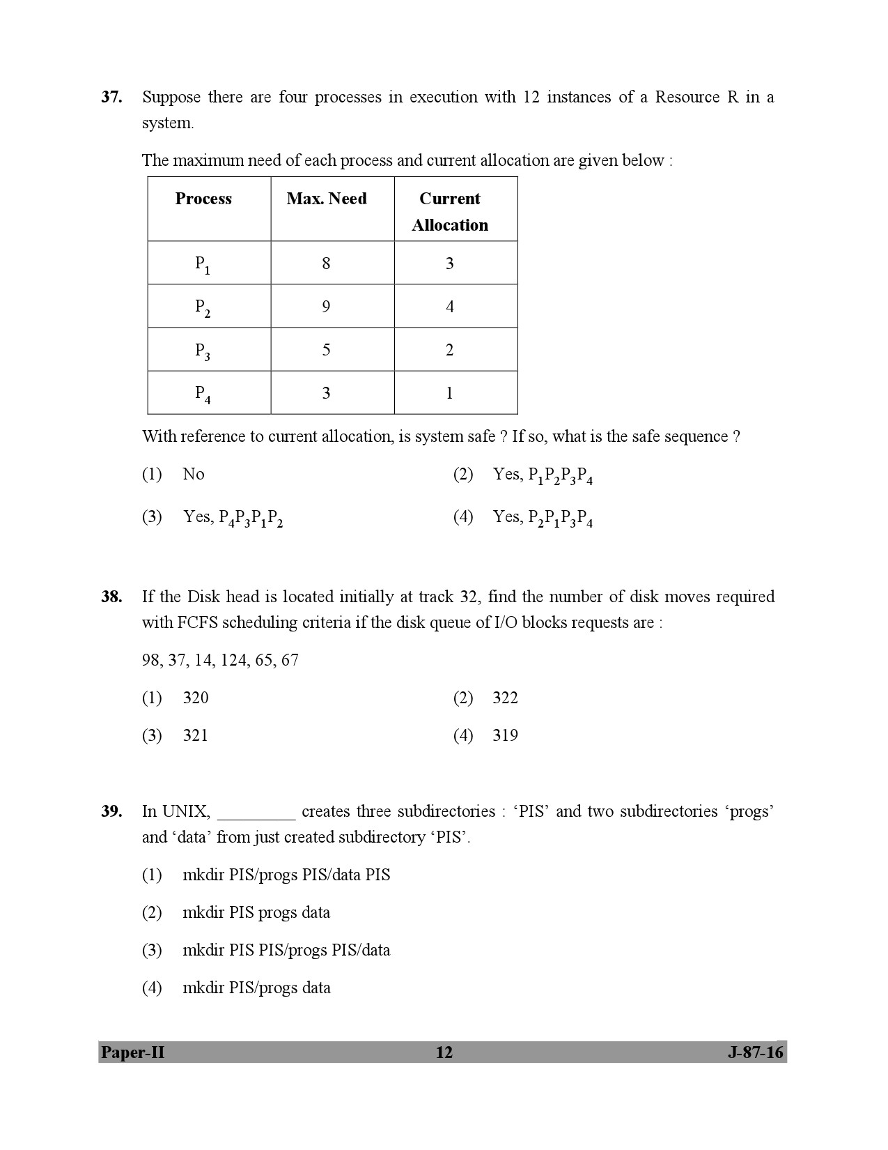 UGC NET Computer Science and Applications Question Paper II July 2016 12