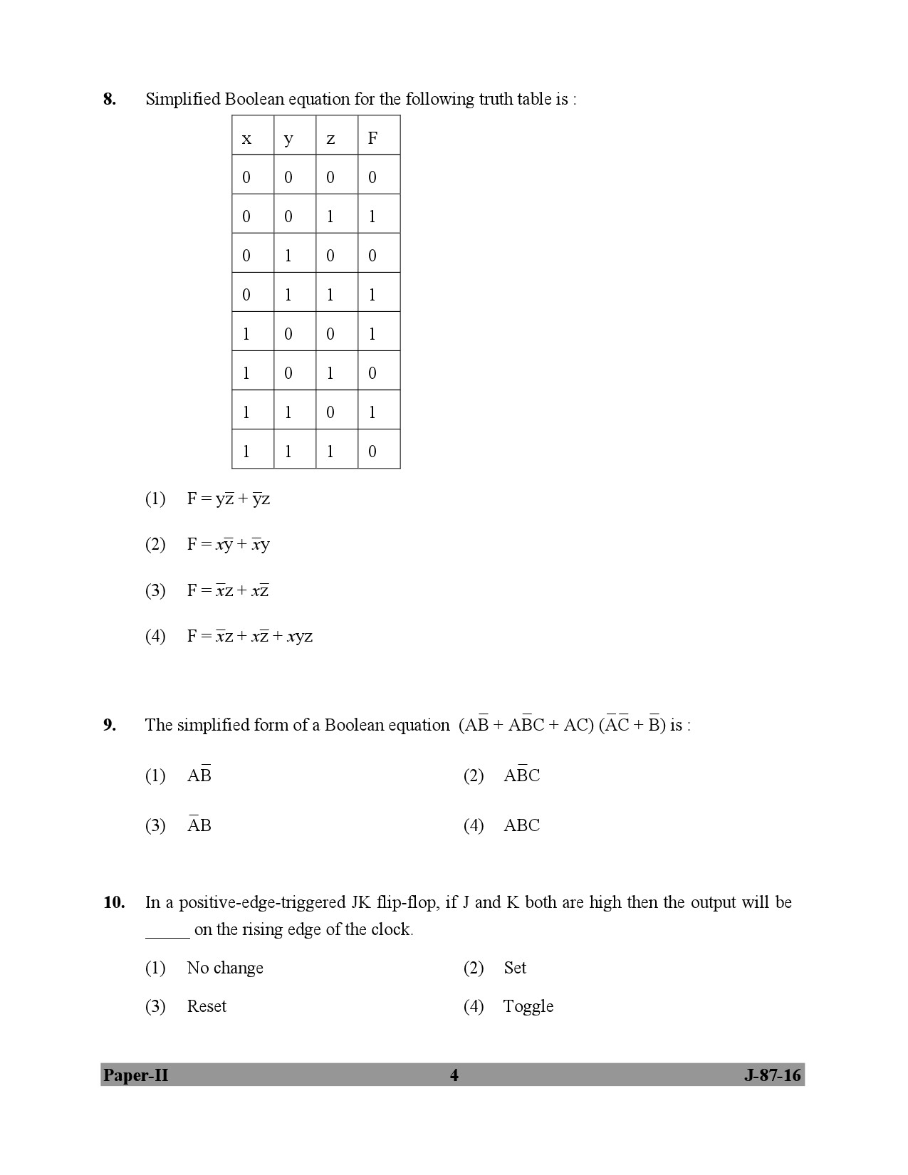 UGC NET Computer Science and Applications Question Paper II July 2016 4