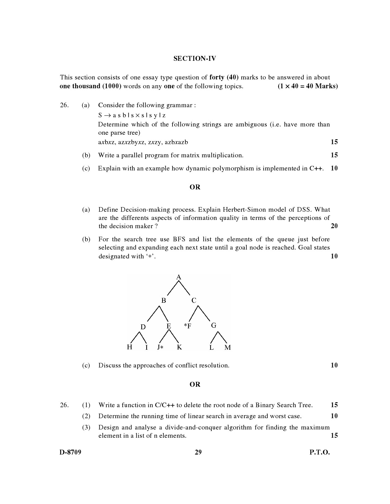 UGC NET Computer Science and Applications Question Paper III December 2009 18