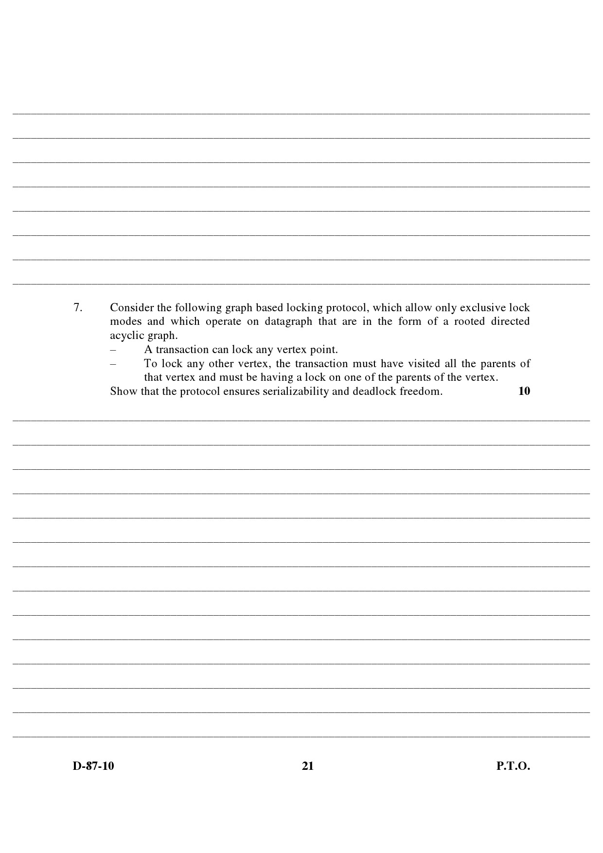 UGC NET Computer Science and Applications Question Paper III December 2010 8