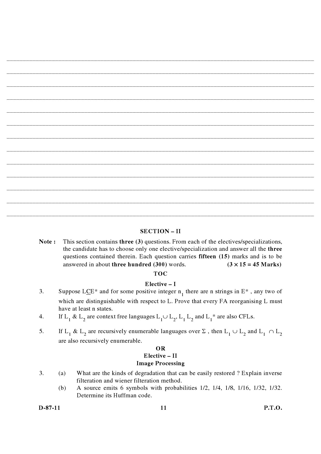 UGC NET Computer Science and Applications Question Paper III December 2011 5