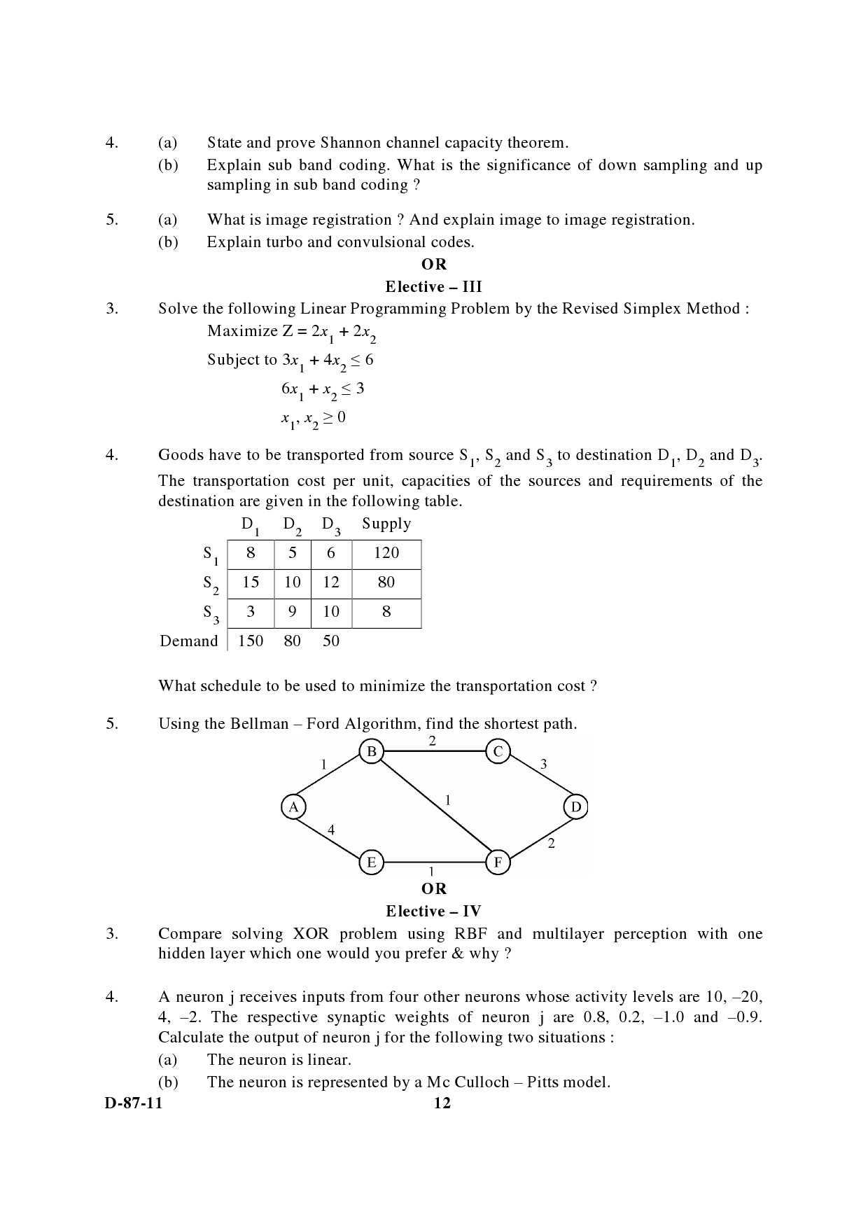 UGC NET Computer Science and Applications Question Paper III December 2011 6