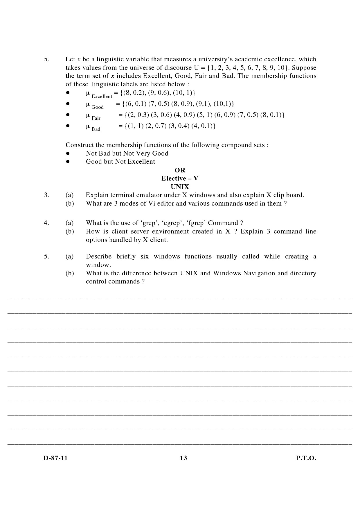 UGC NET Computer Science and Applications Question Paper III December 2011 7