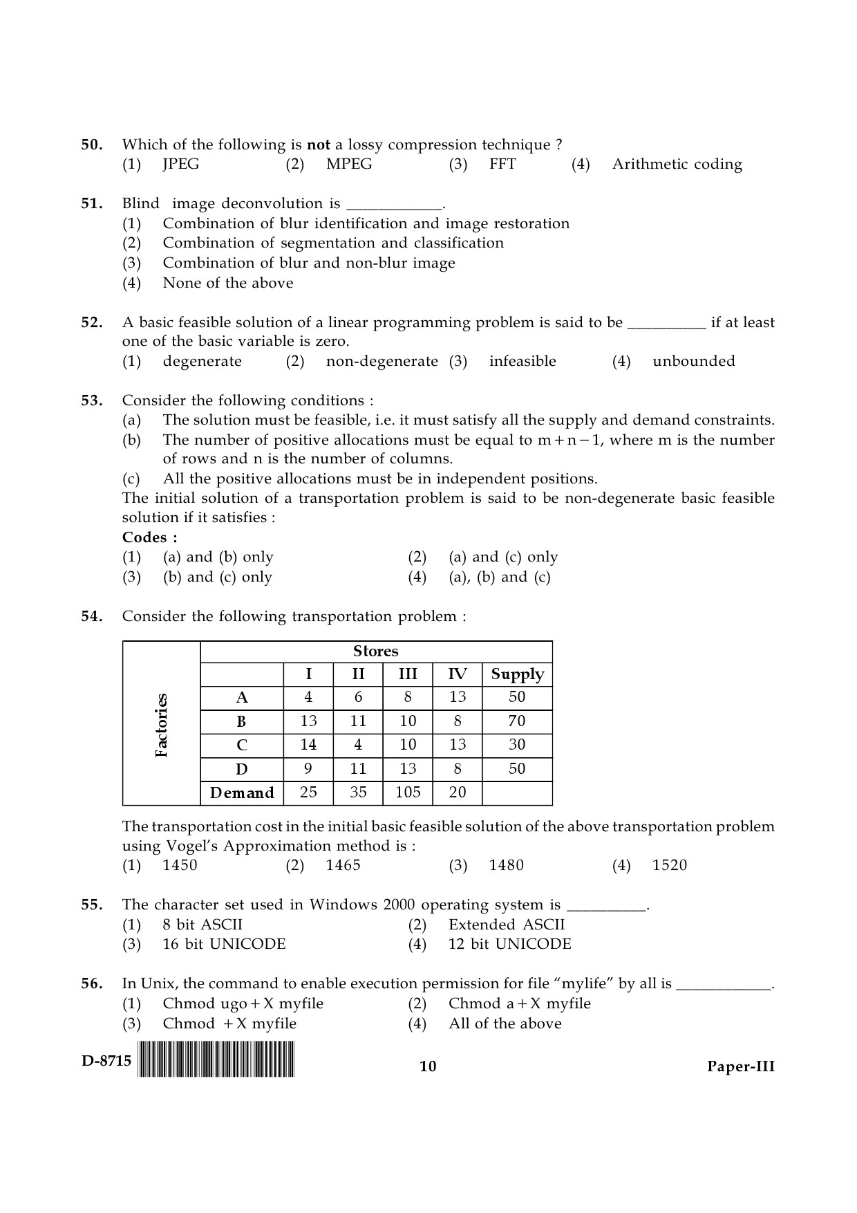 UGC NET Computer Science and Applications Question Paper III December 2015 10