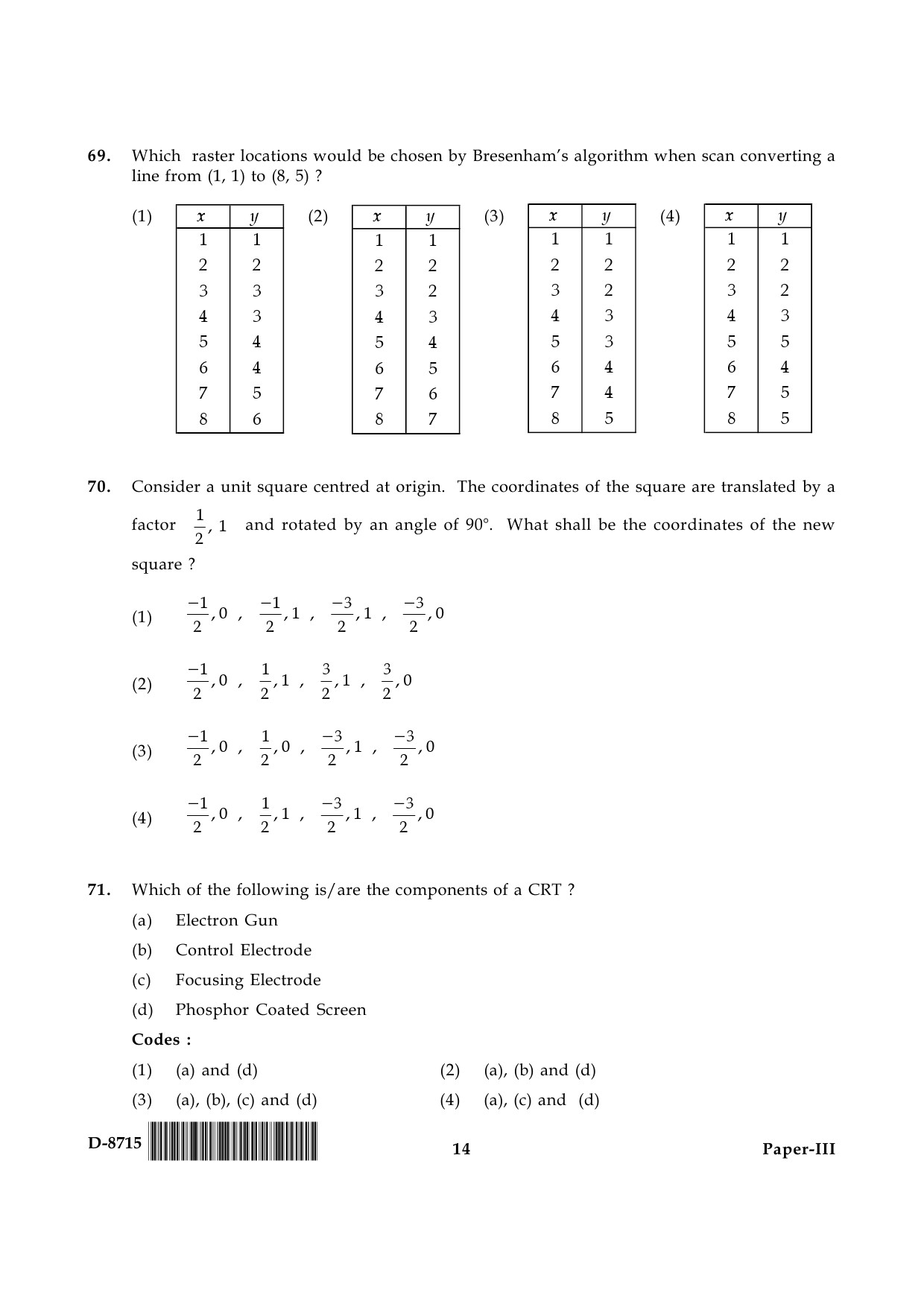 UGC NET Computer Science and Applications Question Paper III December 2015 14