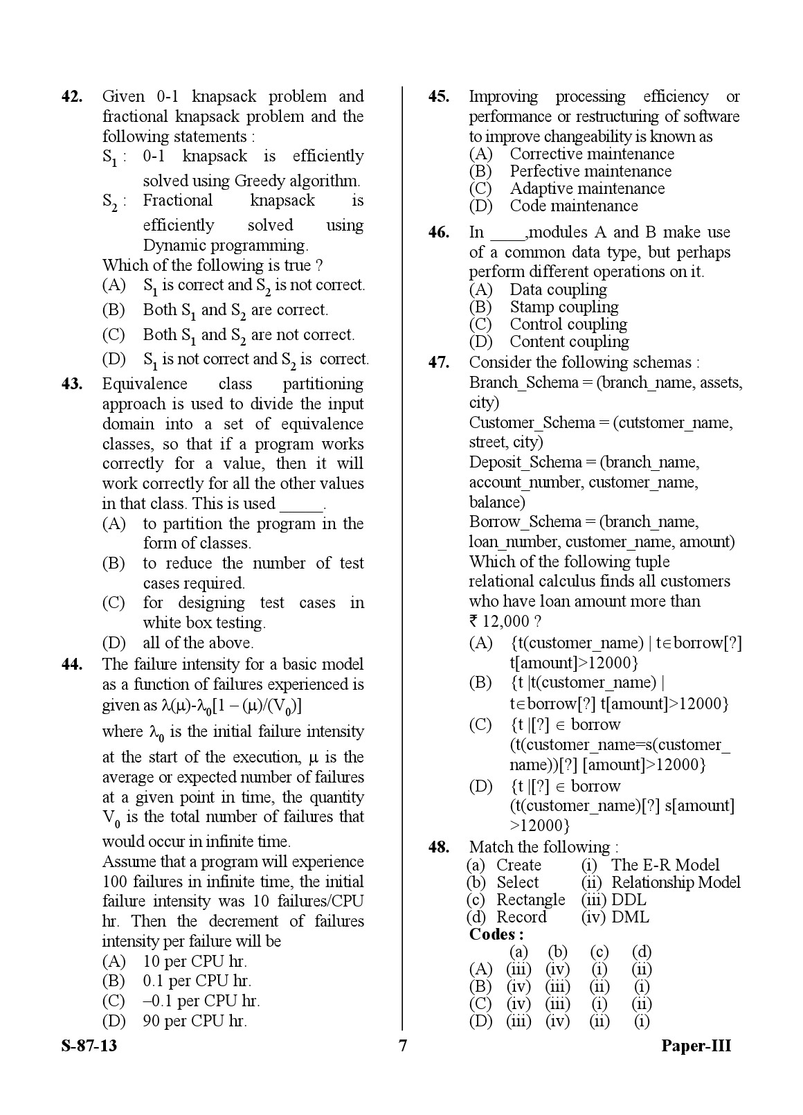 UGC NET Computer Science and Applications Question Paper III Exam September 2013 7