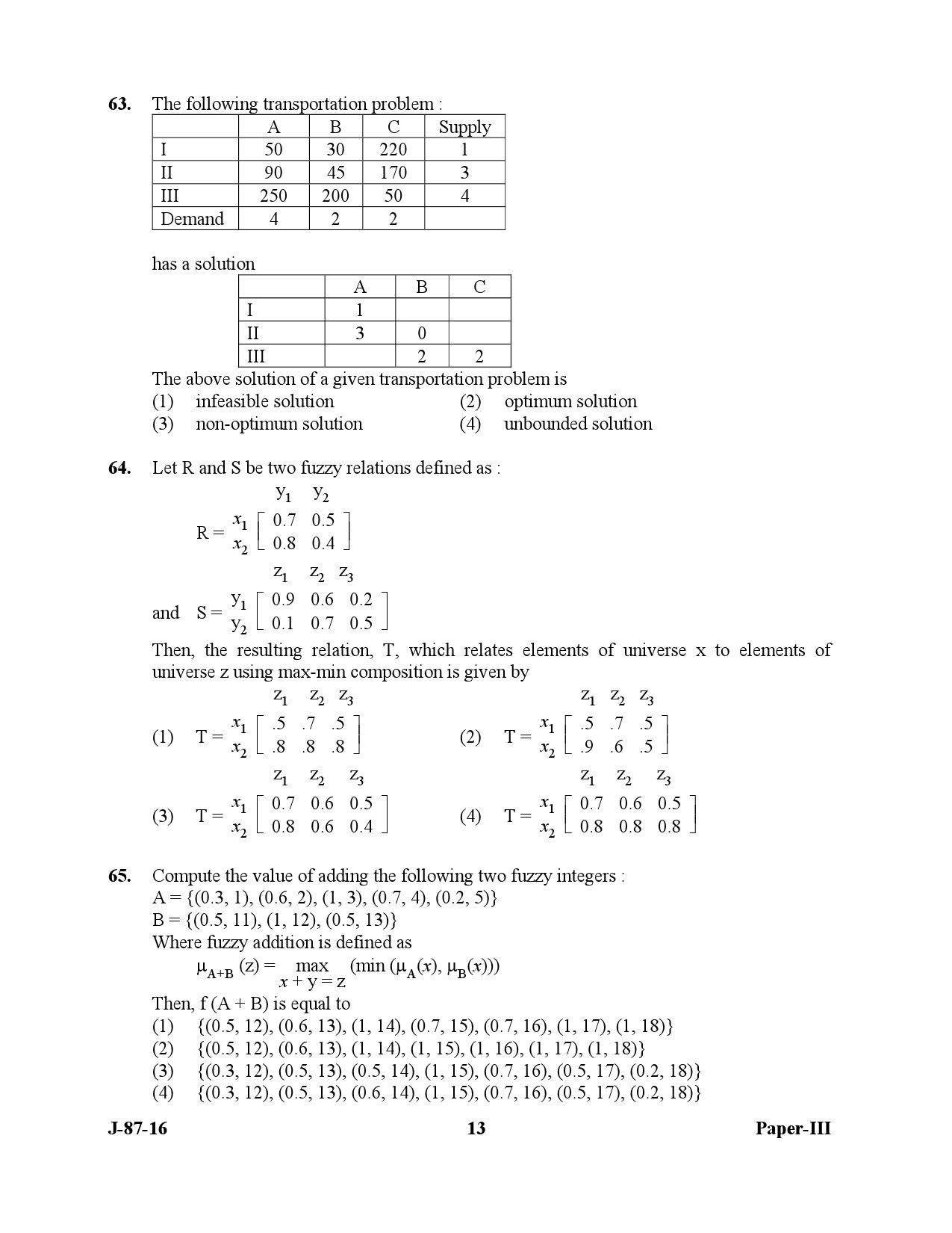 UGC NET Computer Science and Applications Question Paper III July 2016 13