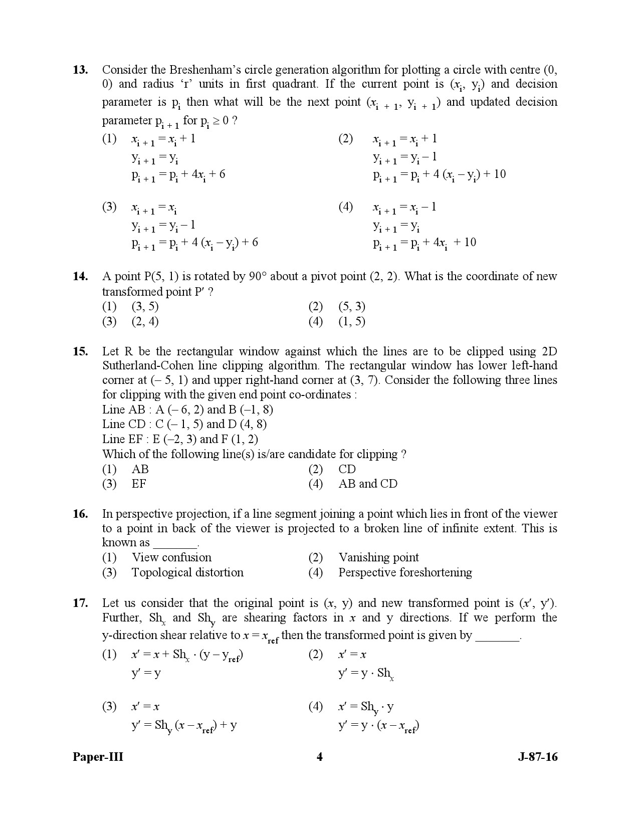 UGC NET Computer Science and Applications Question Paper III July 2016 4