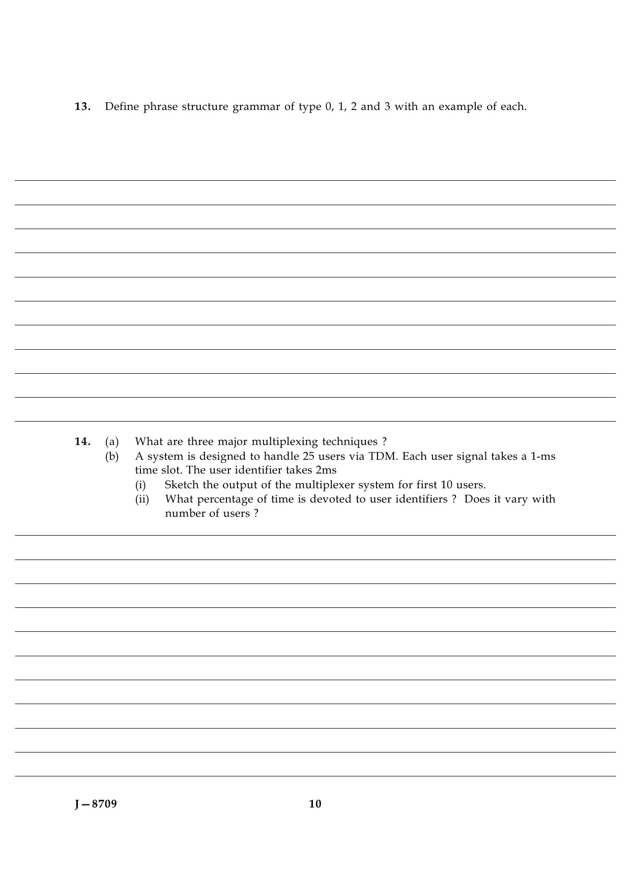 UGC NET Computer Science and Applications Question Paper III June 2009 10