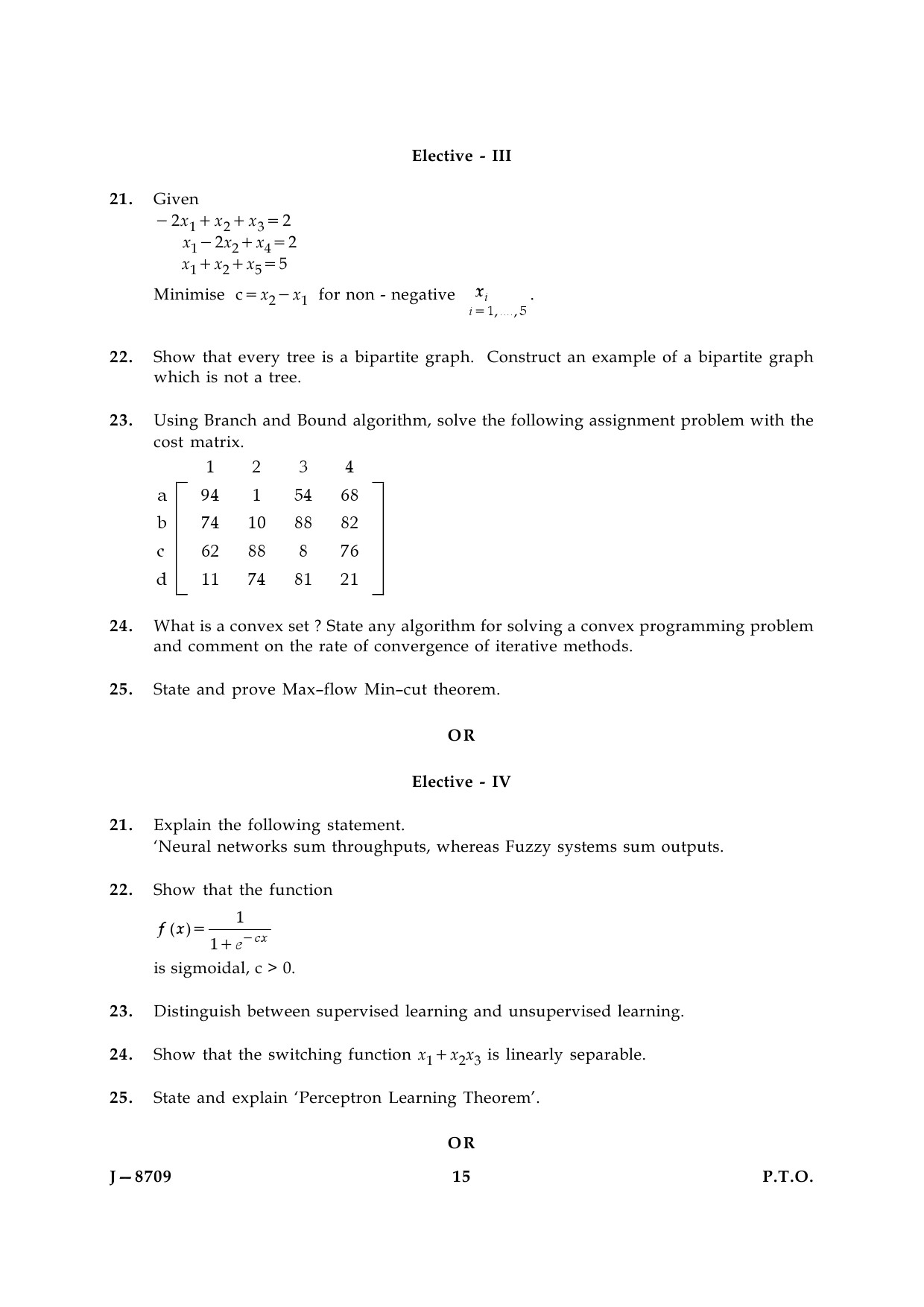 UGC NET Computer Science and Applications Question Paper III June 2009 15