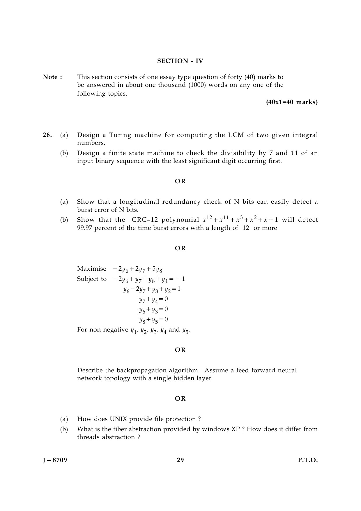 UGC NET Computer Science and Applications Question Paper III June 2009 17