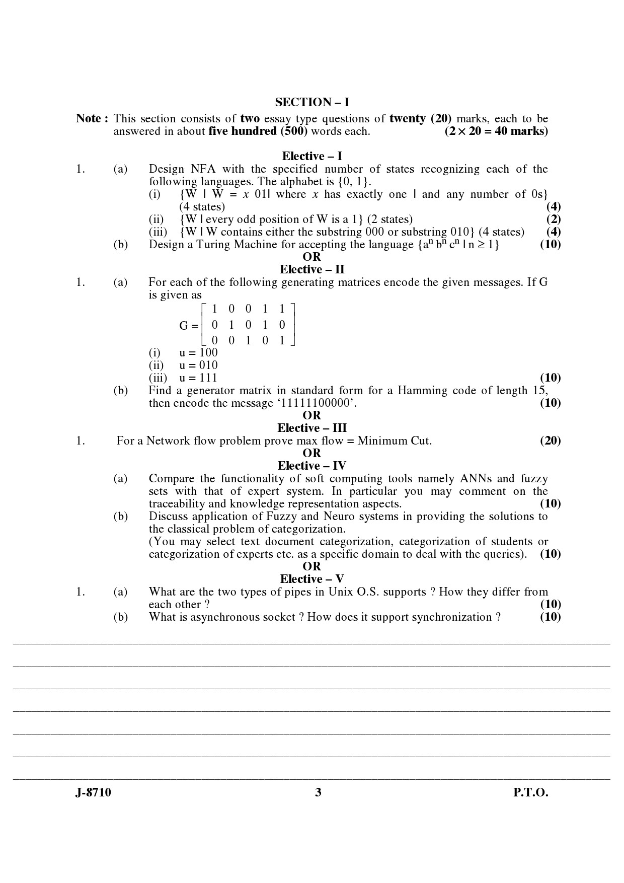 UGC NET Computer Science and Applications Question Paper III June 2010 3