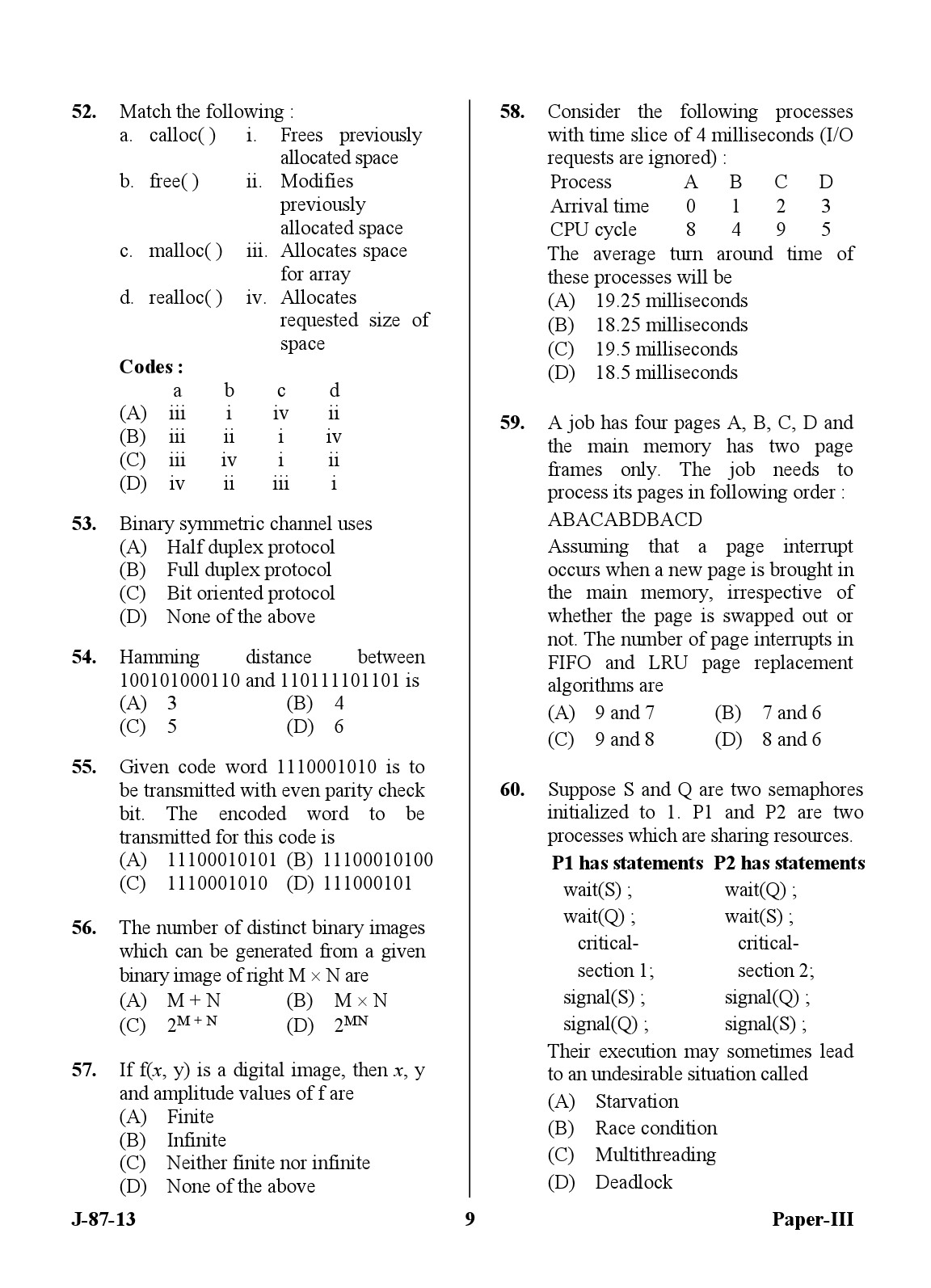 UGC NET Computer Science and Applications Question Paper III June 2013 9