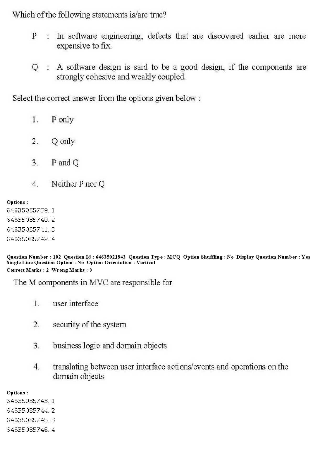 UGC NET Computer Science and Applications Question Paper June 2019 105