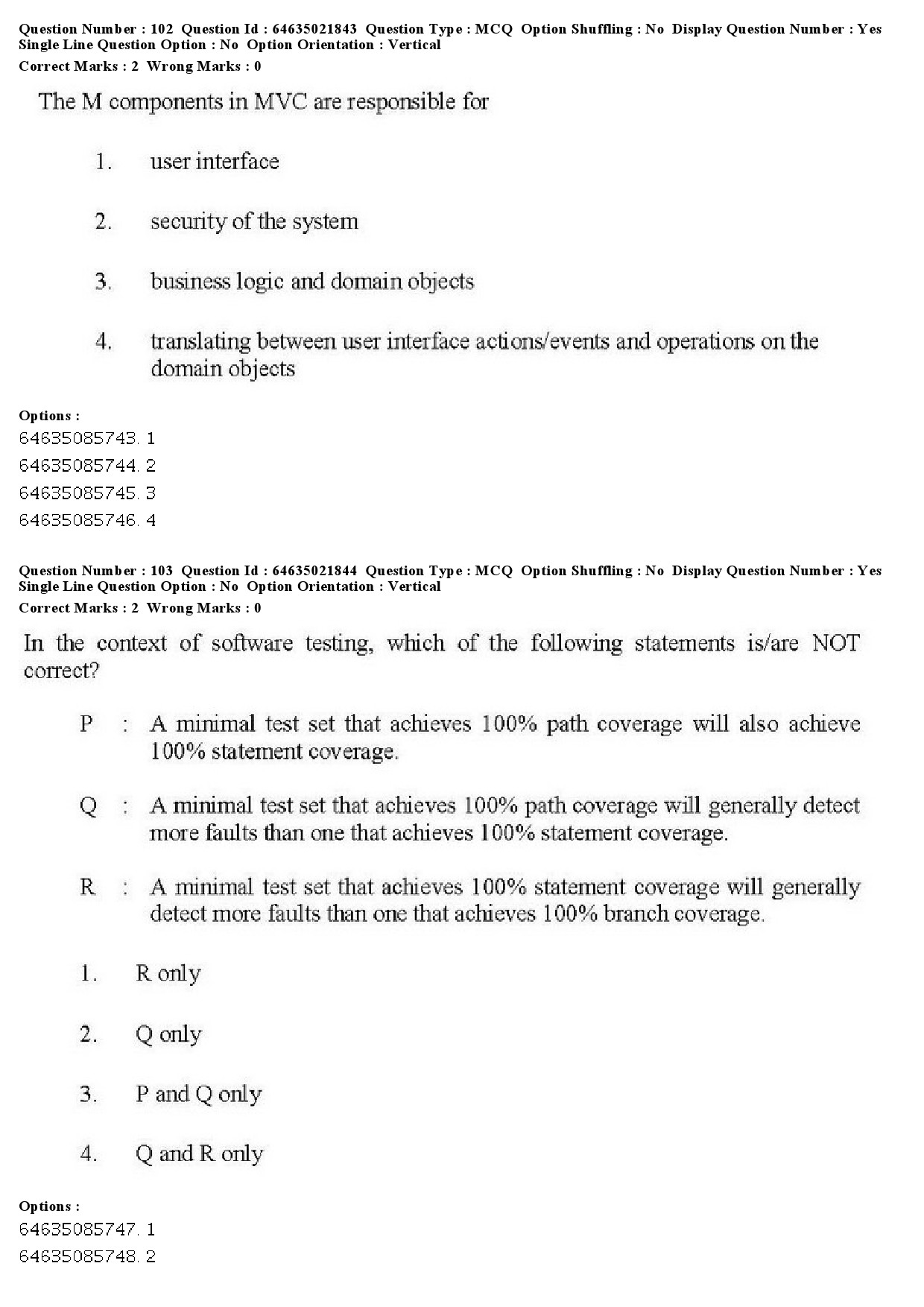 UGC NET Computer Science and Applications Question Paper June 2019 106