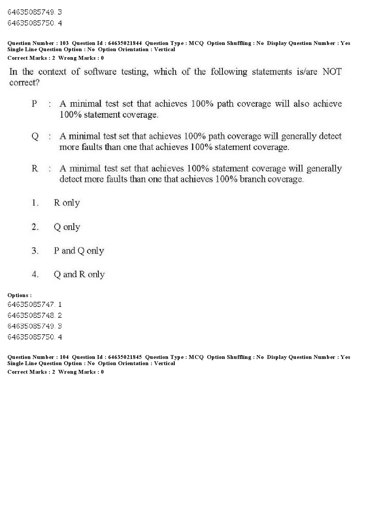 UGC NET Computer Science and Applications Question Paper June 2019 107