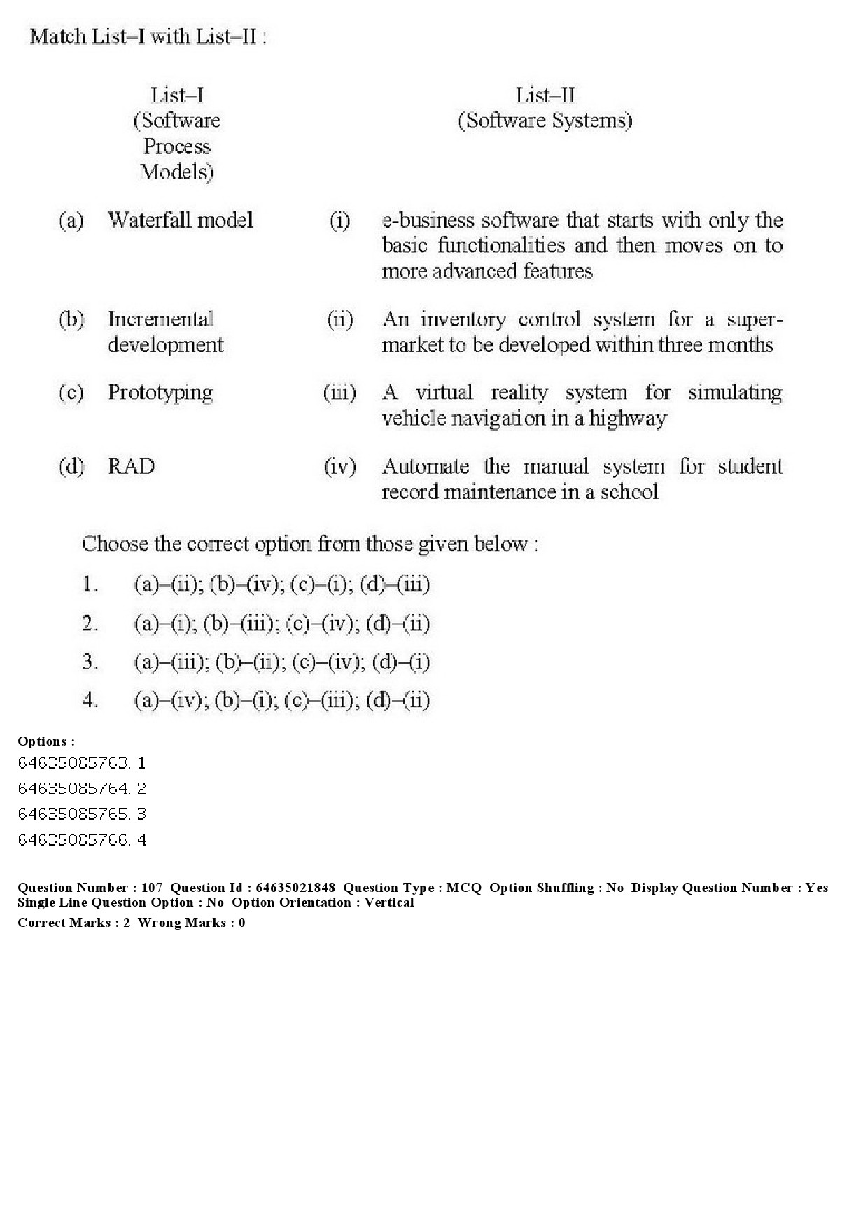 UGC NET Computer Science and Applications Question Paper June 2019 111