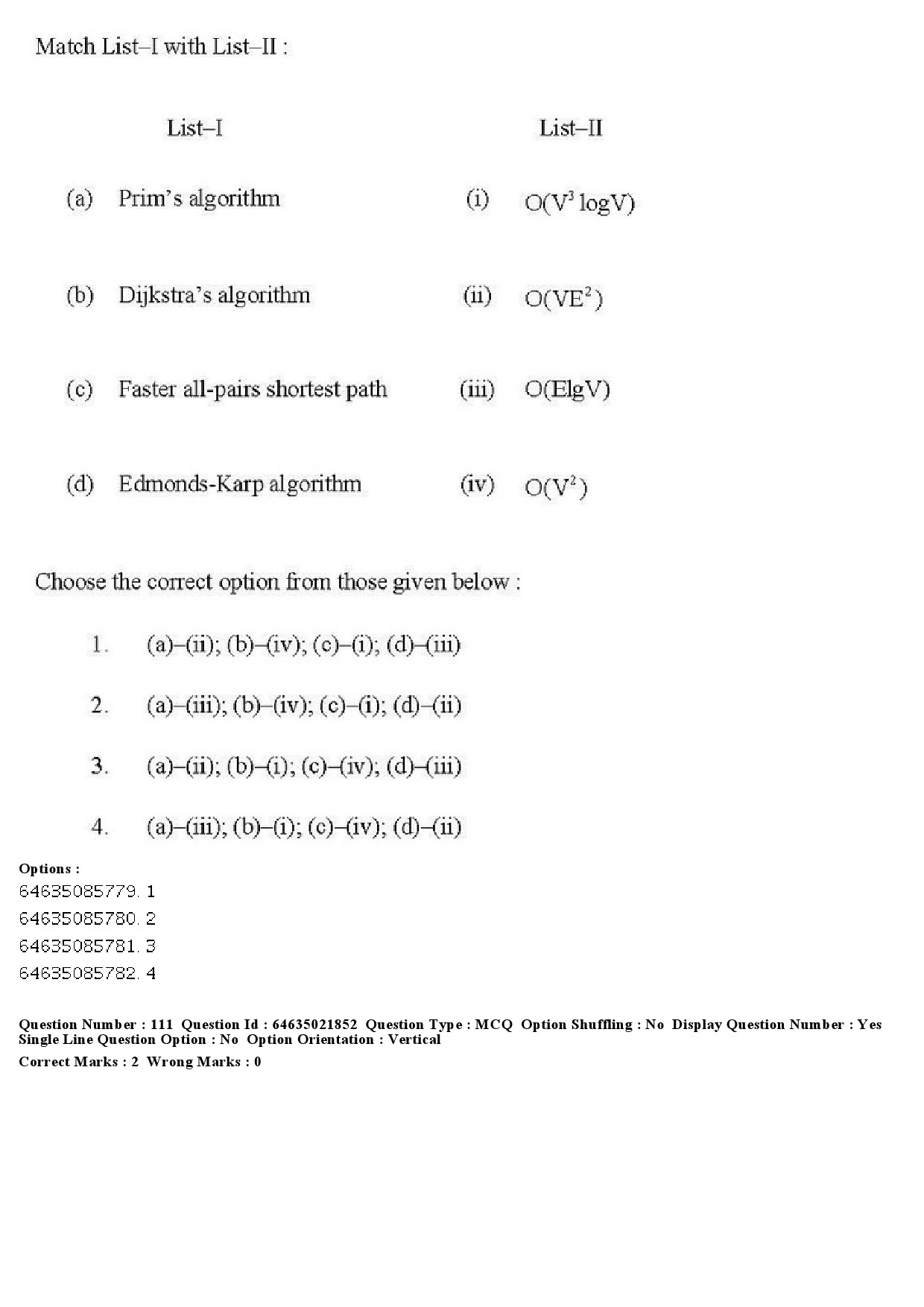 UGC NET Computer Science and Applications Question Paper June 2019 117