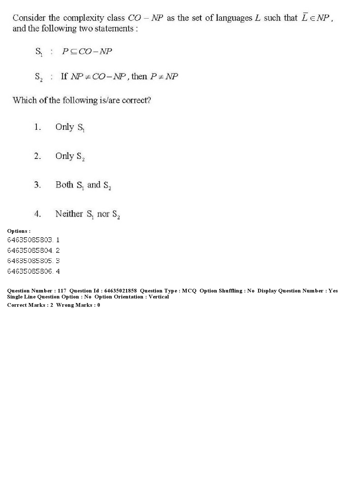 UGC NET Computer Science and Applications Question Paper June 2019 125