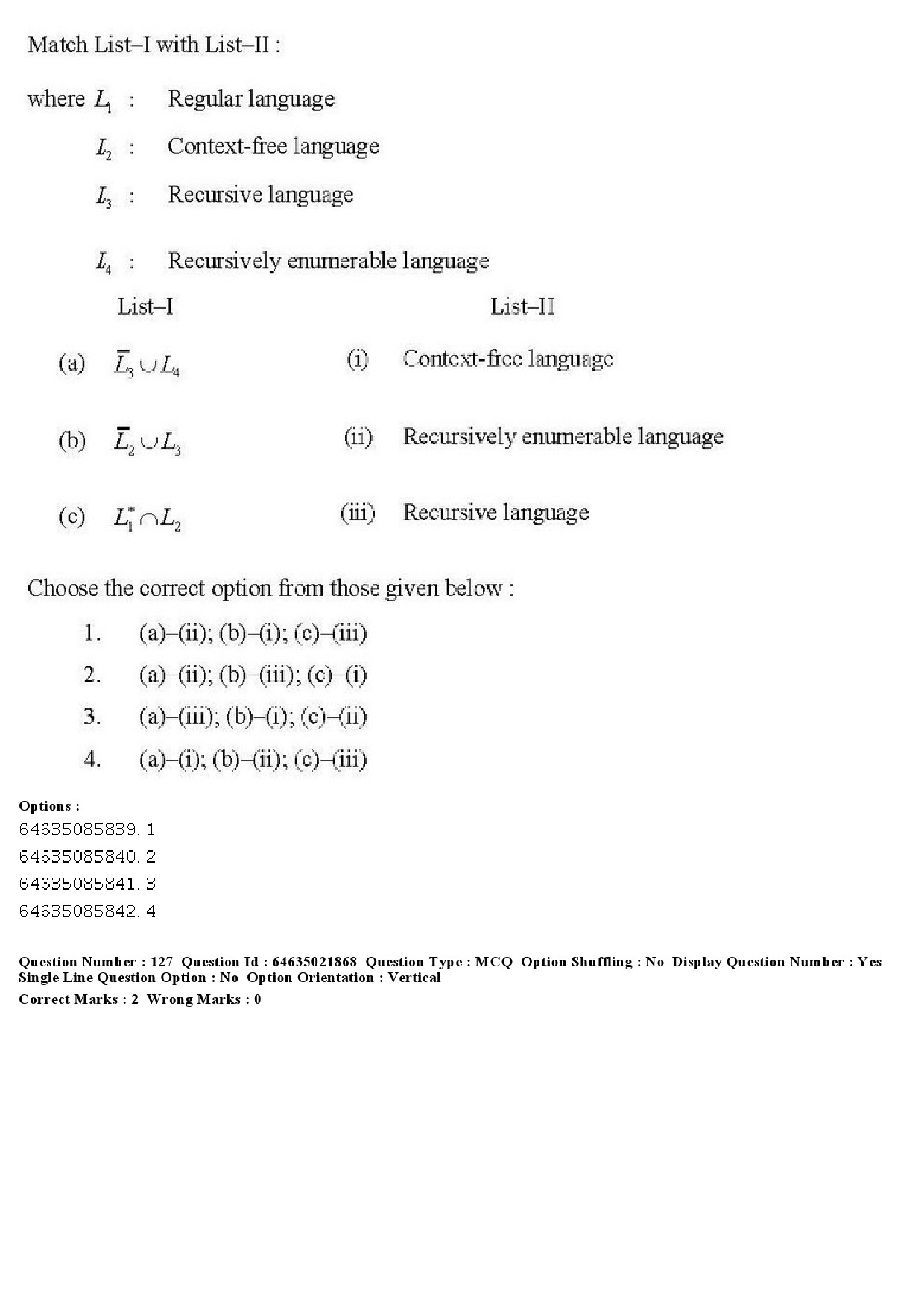 UGC NET Computer Science and Applications Question Paper June 2019 137