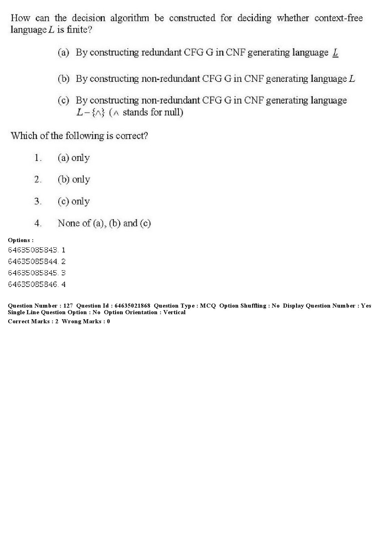 UGC NET Computer Science and Applications Question Paper June 2019 138