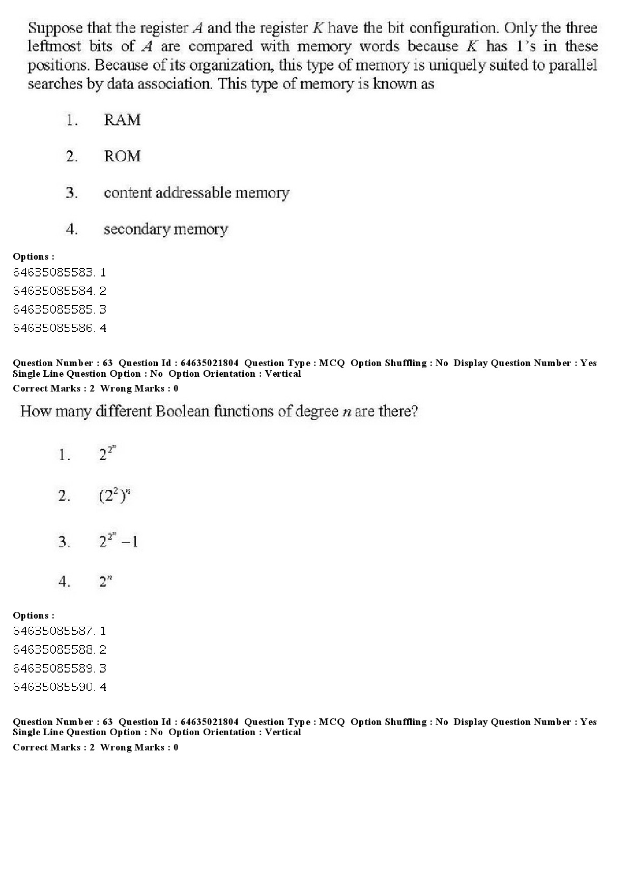 UGC NET Computer Science and Applications Question Paper June 2019 56