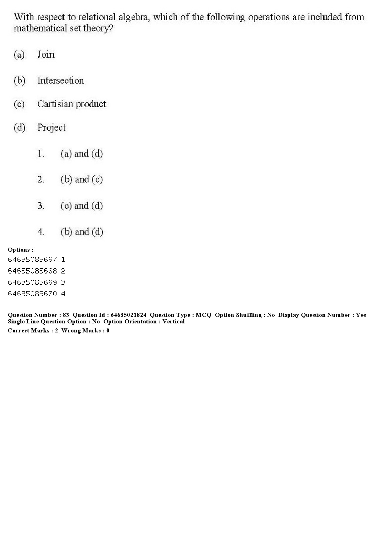 UGC NET Computer Science and Applications Question Paper June 2019 82