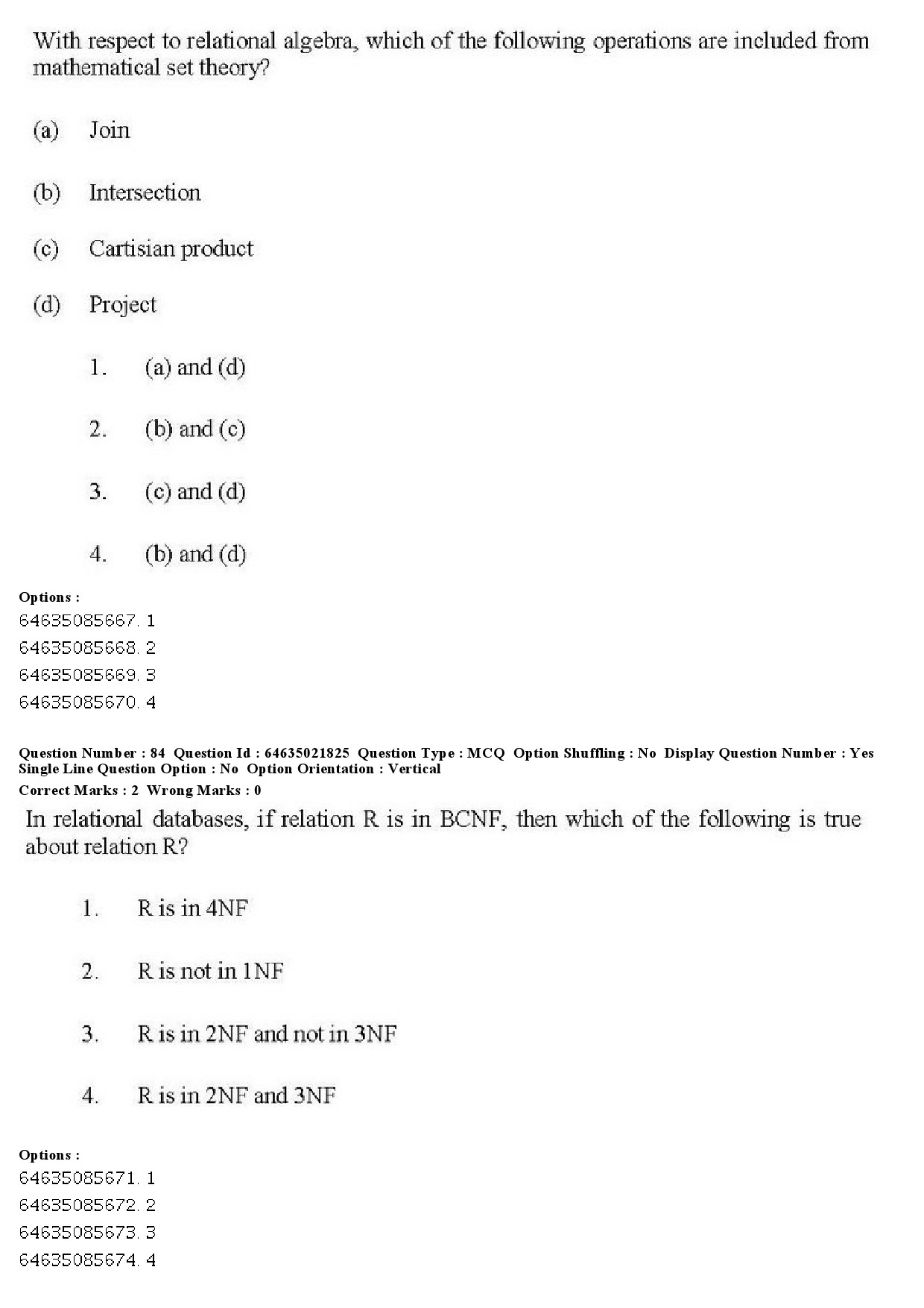 UGC NET Computer Science and Applications Question Paper June 2019 83